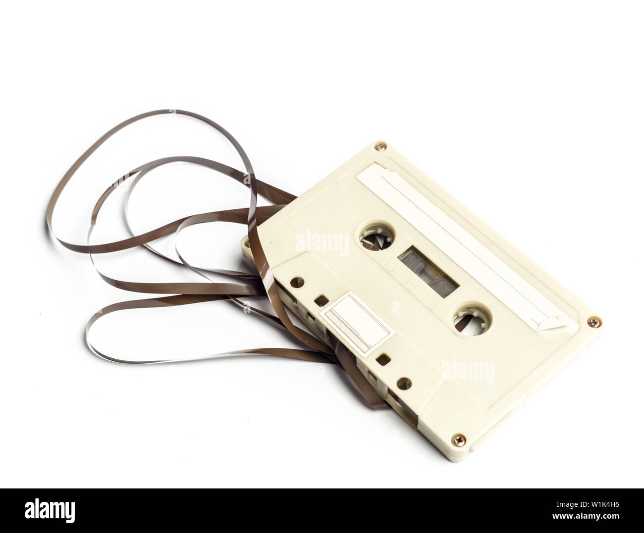 vintage cassette tape isolated white background Stock Photo - Alamy