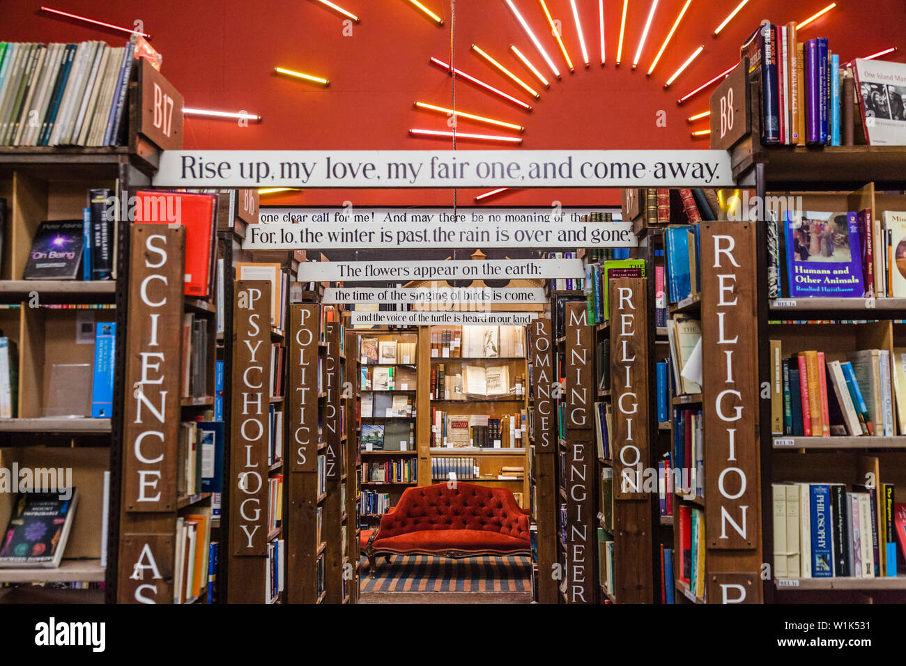 The Barter Books library at Alnwick,Northumberland,England,UK Stock Photo