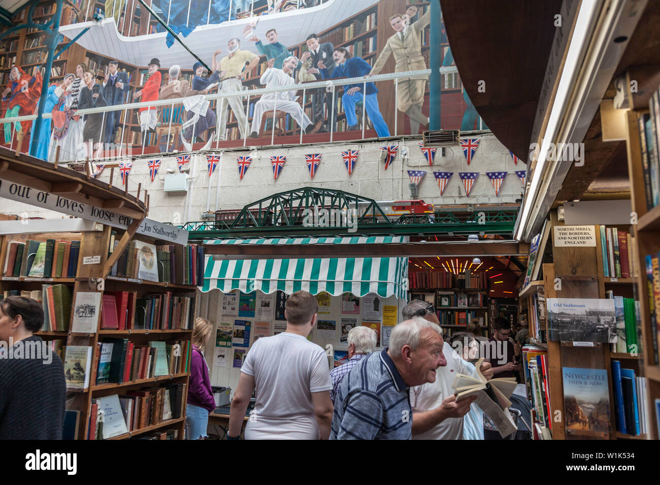 The Barter Books library at Alnwick,Northumberland,England,UK Stock Photo