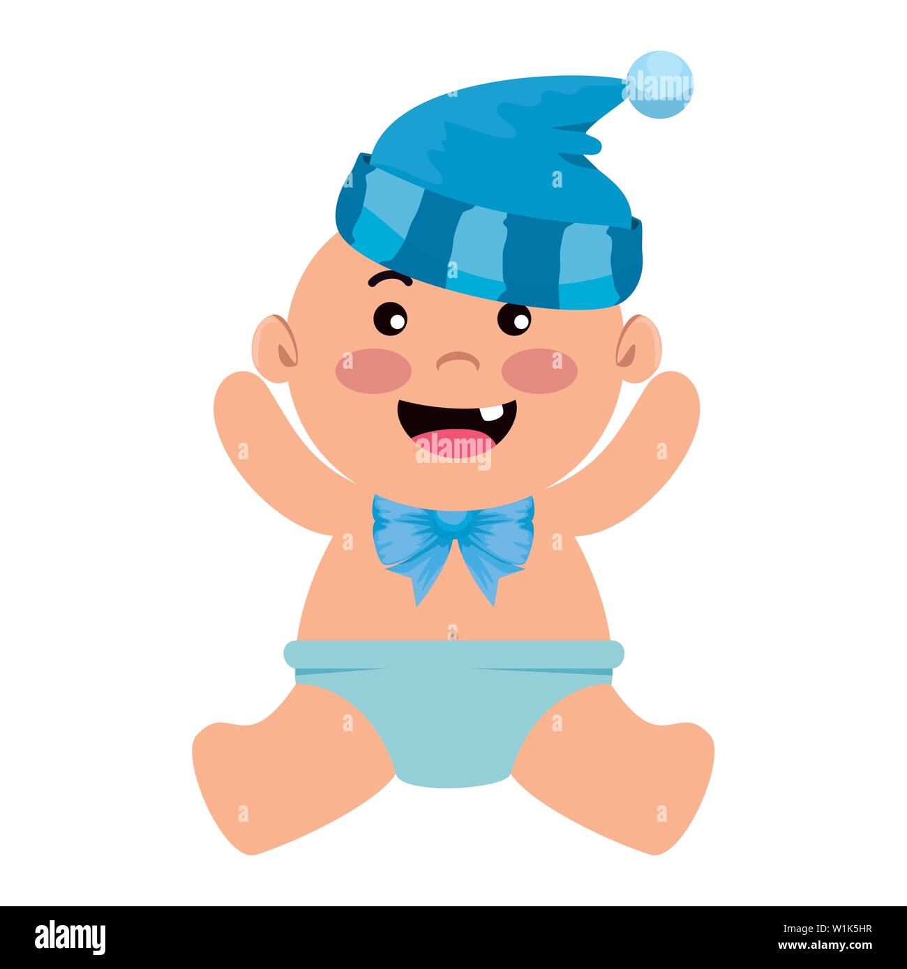cute little baby boy with hat Stock Vector Image & Art - Alamy