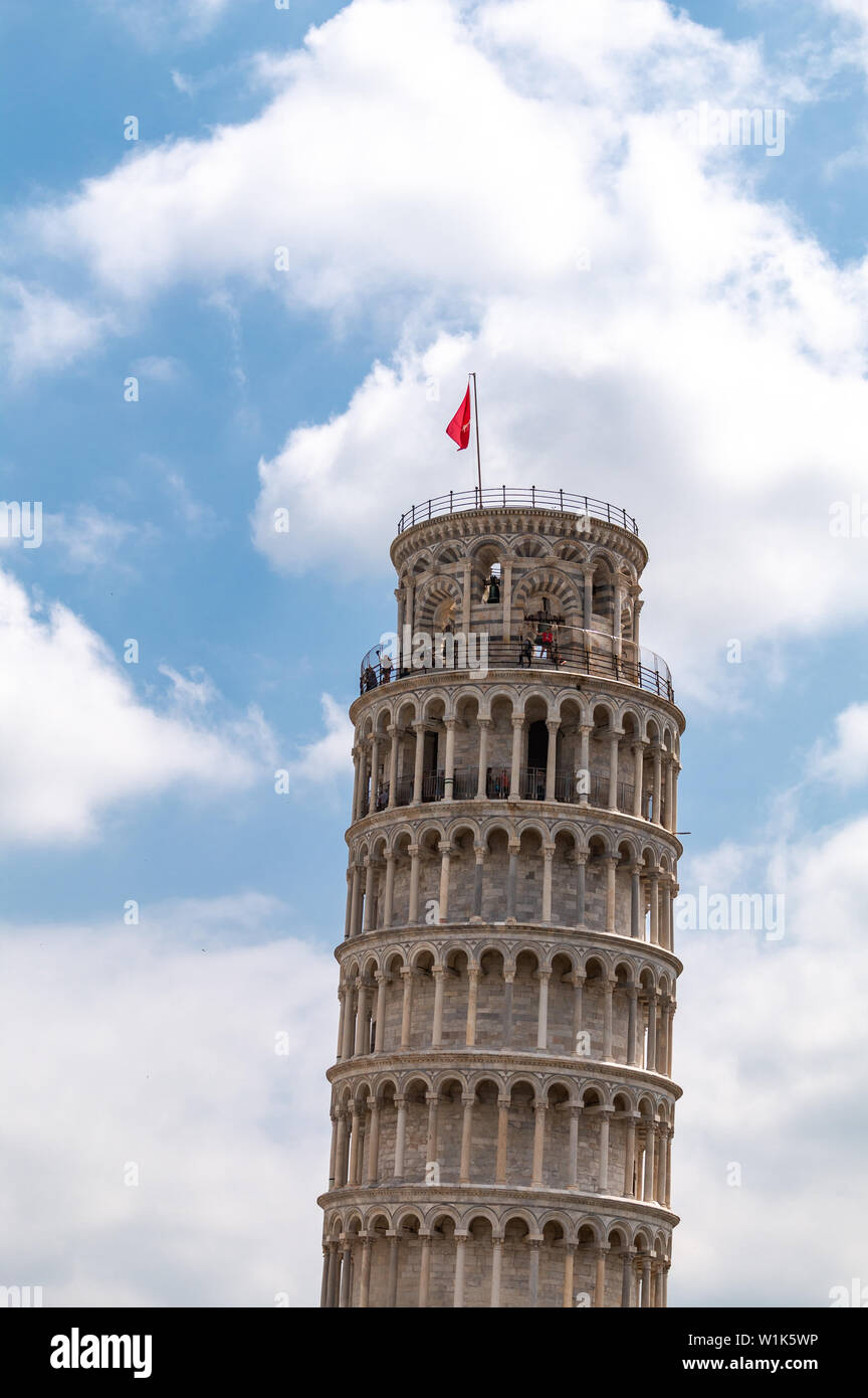 Piazza del Duomo is famous for its medieval architecture, especially the Tower of Pisa. Stock Photo