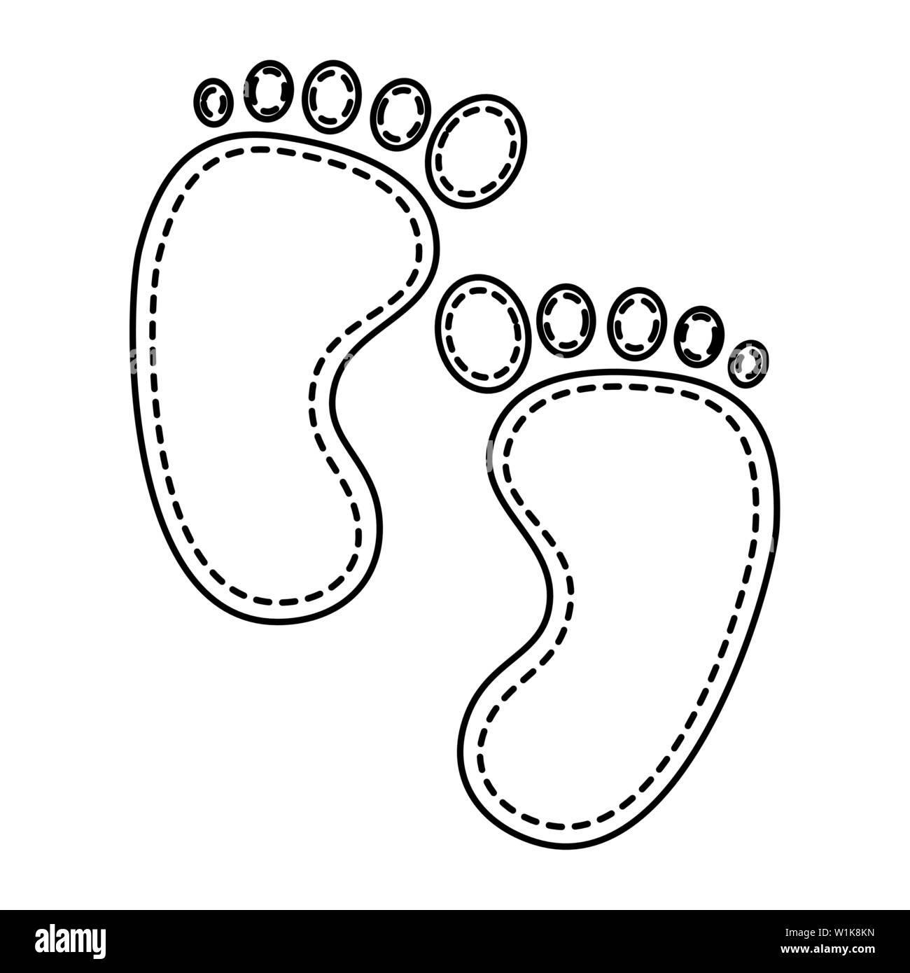 Baby Boy Footprint Border