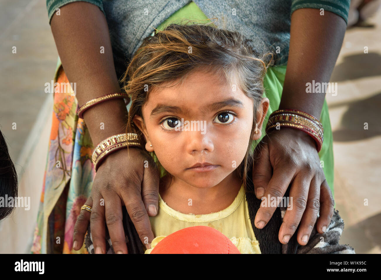 Pushkar, India - February 06, 2019: Portrait of Indian young girl at Pushkar  holy lake in Rajasthan Stock Photo - Alamy
