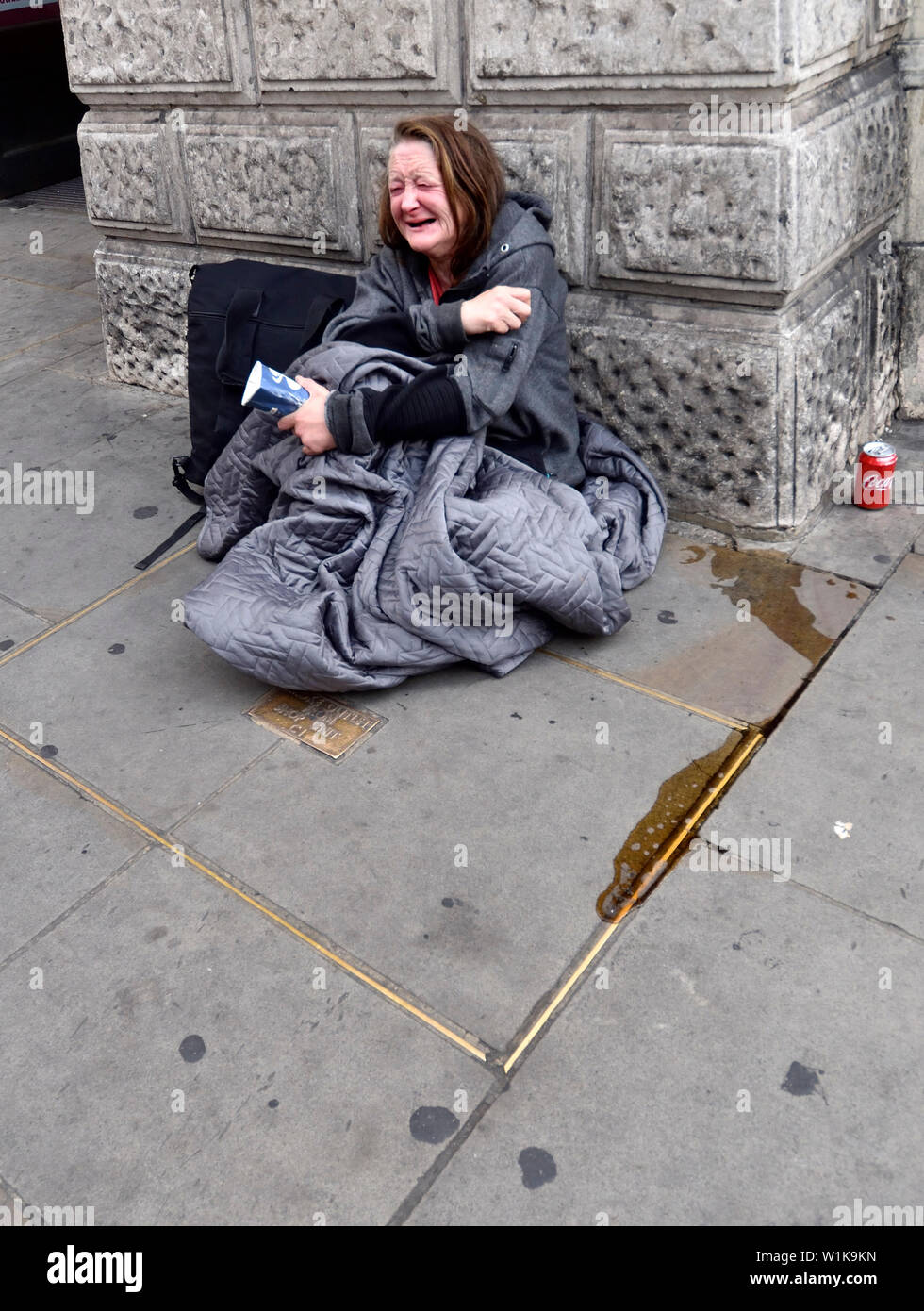 homeless woman