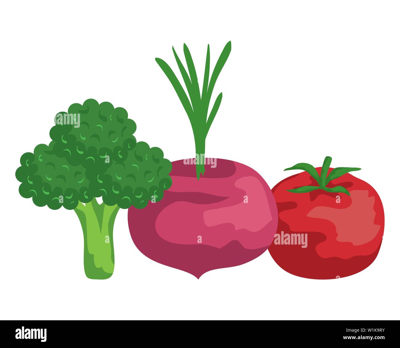 fresh vegetables healthy food icons Stock Vector Image & Art - Alamy