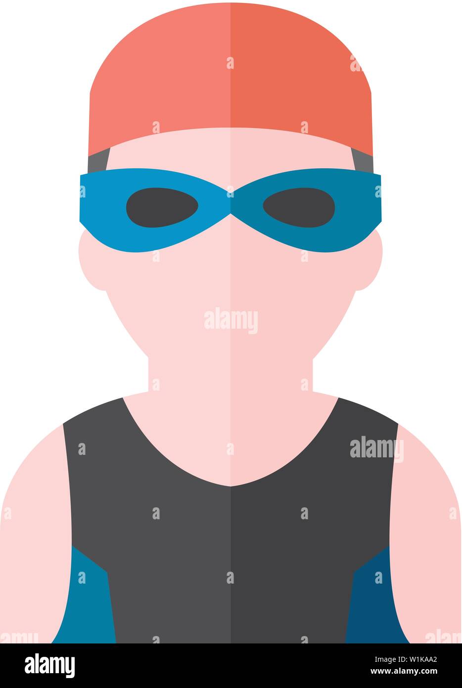 Swimming athlete icon in flat color style. Sport water pool olimpys ...