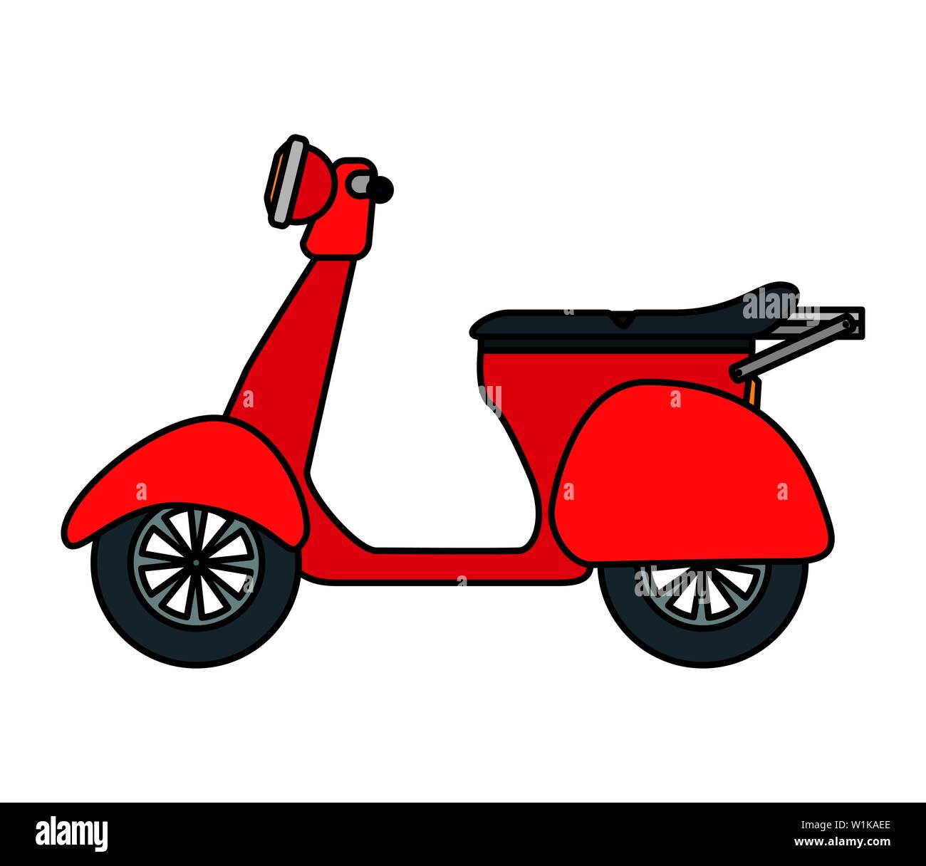 scooter motorcycle with boxes delivery service Stock Vector Image & Art Alamy