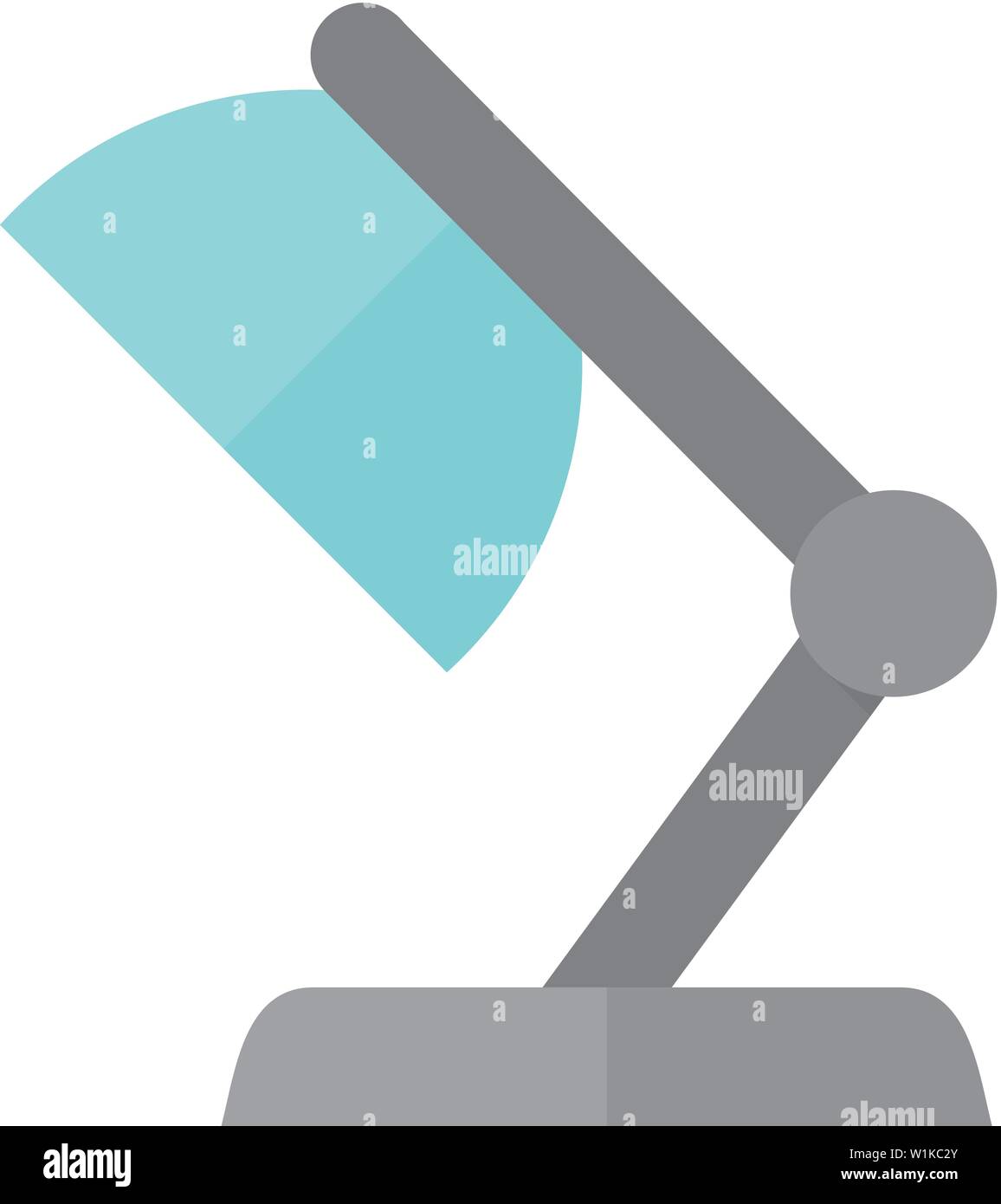 Table lamp icon in flat color style. Electric light adjustable spotlight study science Stock Vector