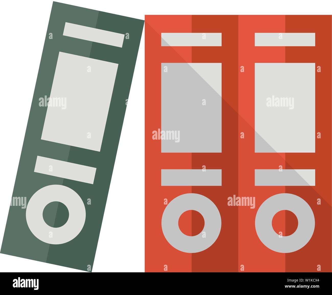 Office folder icon in flat color style. File document arrange rack stacked  Stock Vector Image & Art - Alamy