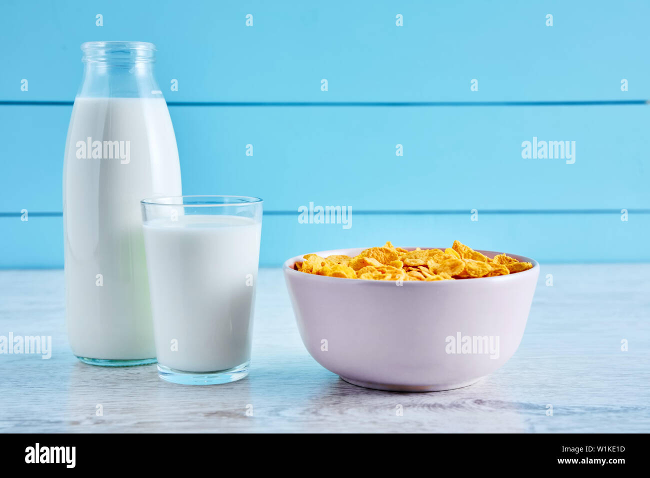 cereal in milk bottle