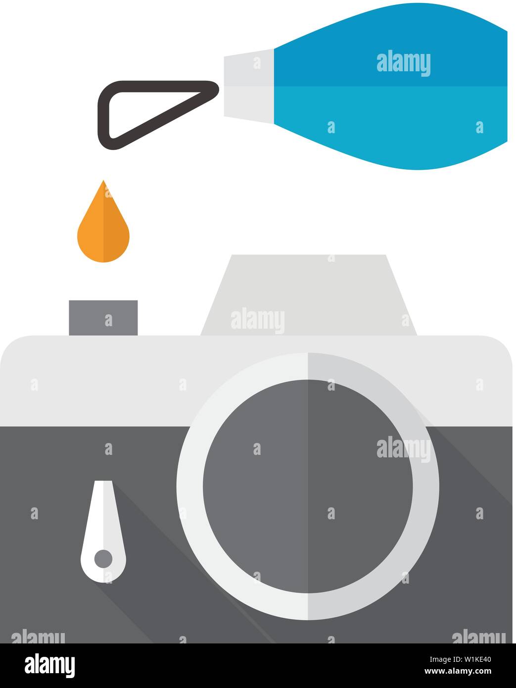 Camera repair icon in flat color style. Photography repair maintenance ...