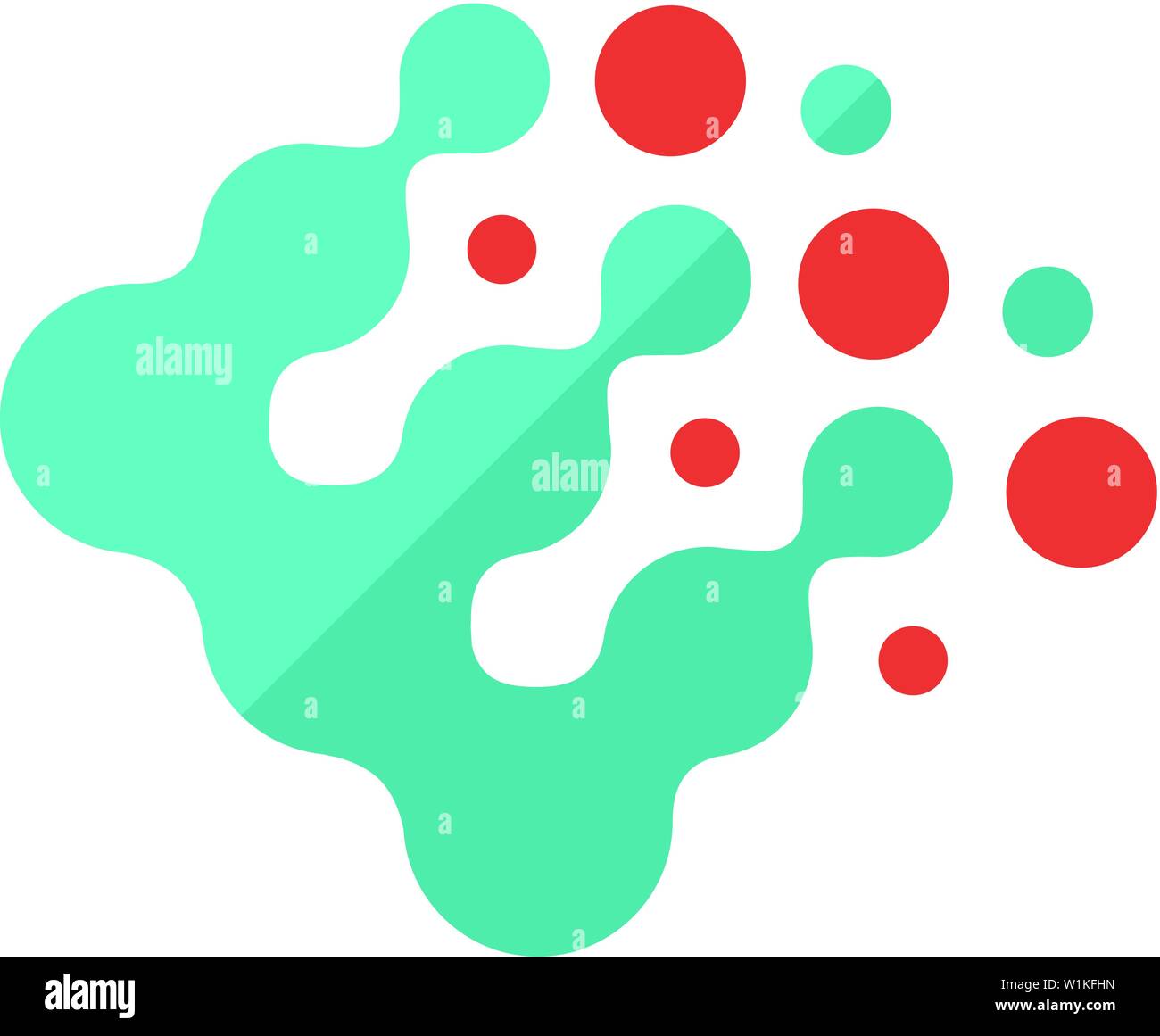 Printing raster dots icon in flat color style. Print color density concept Stock Vector