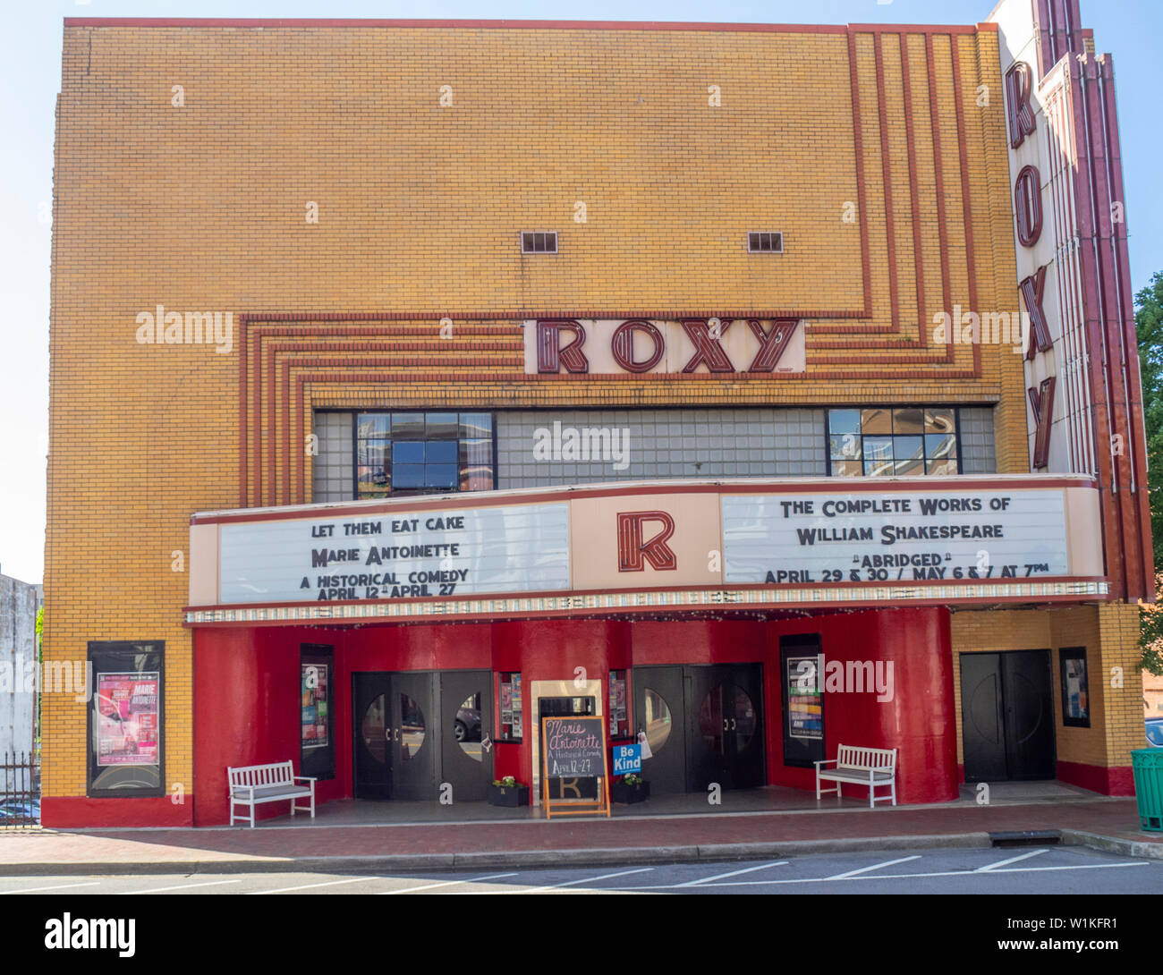 Landmark attraction iconic Art Deco Roxy Theatre Clarksville Tennessee USA. Stock Photo