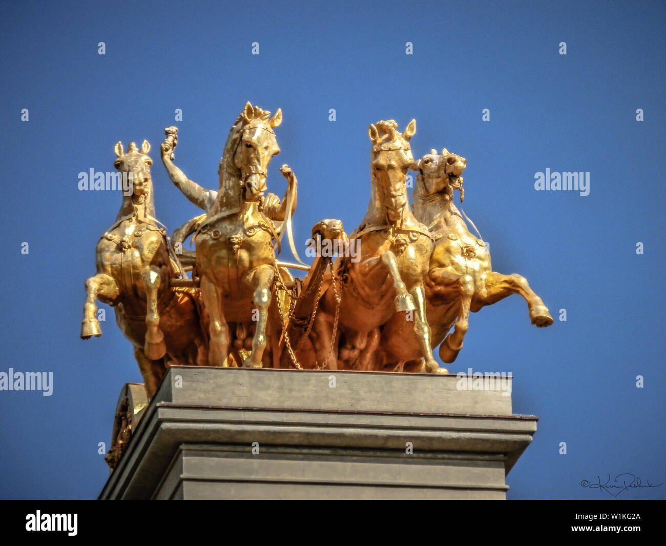 I'll do some research to find out more about the spectacular fountain (complete with four dragons) we came across in our walk around Barcelona yesterd Stock Photo
