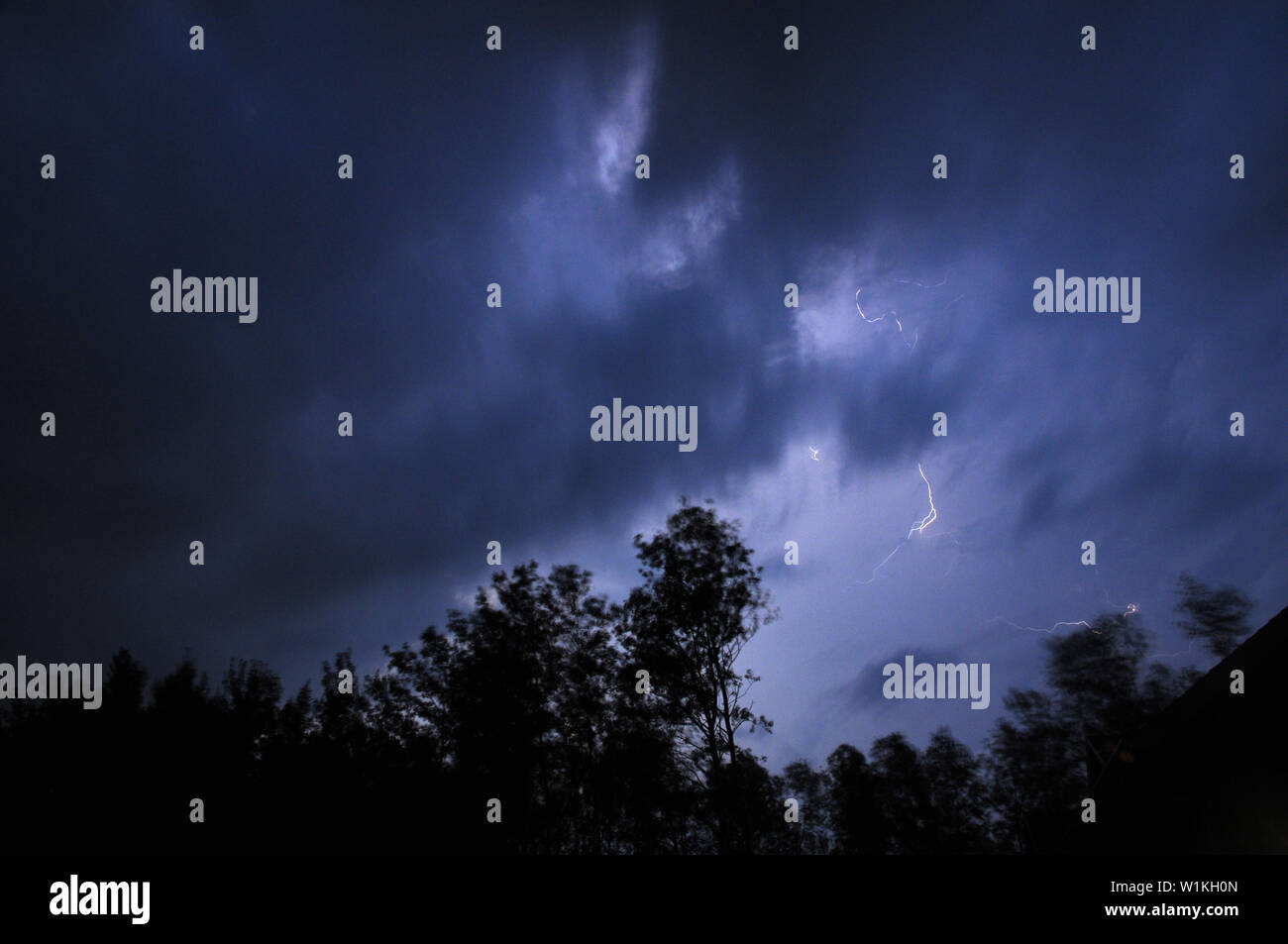 The sky above Hayward, Wisconsin is supercharged as a tornado warning