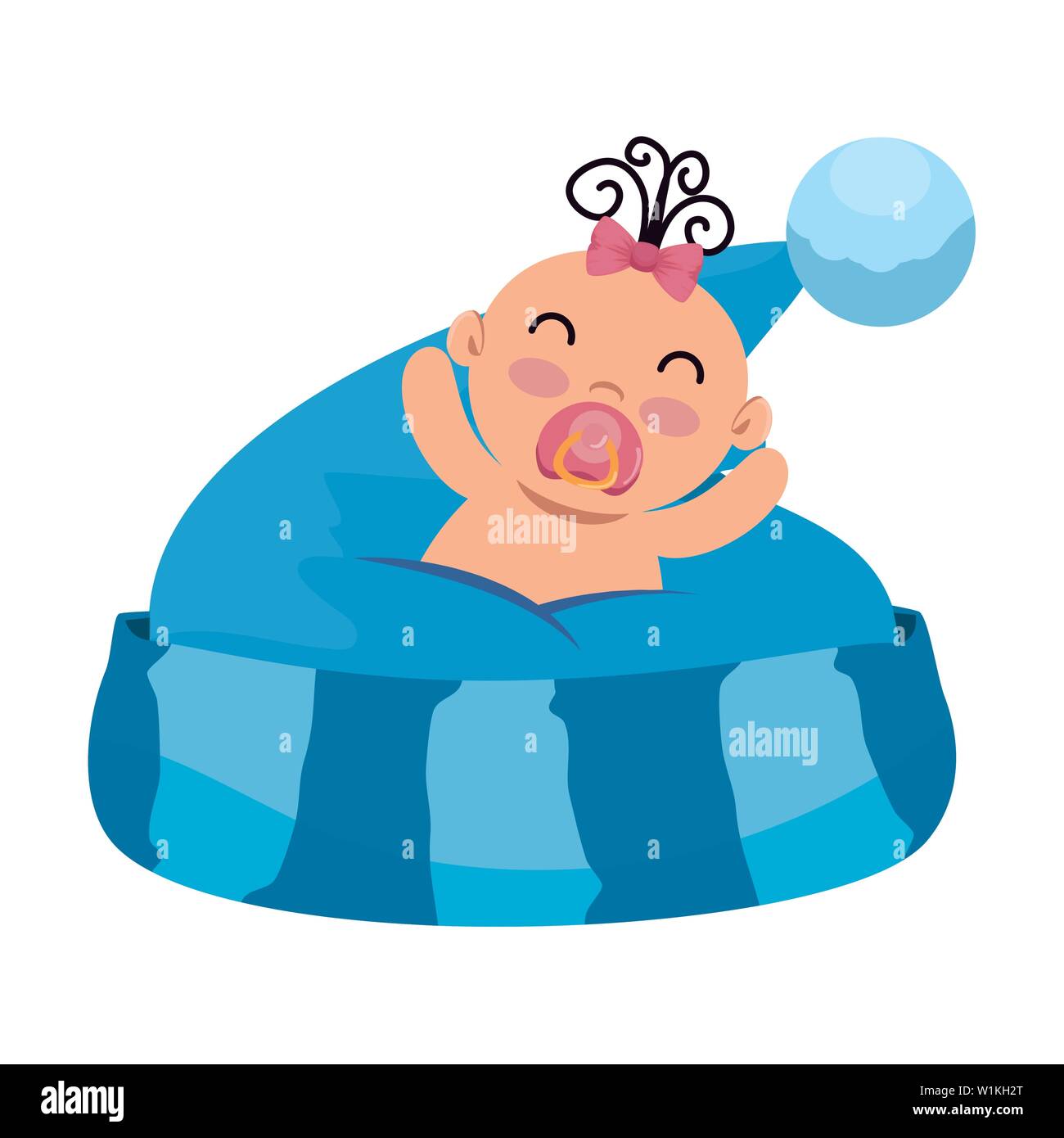 cute little baby boy with hat Stock Vector Image & Art - Alamy
