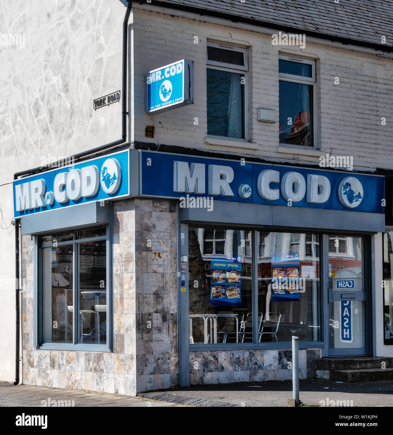 Reading, United Kingdom - March 30 2019: The frontage of Mr Cod fish ...