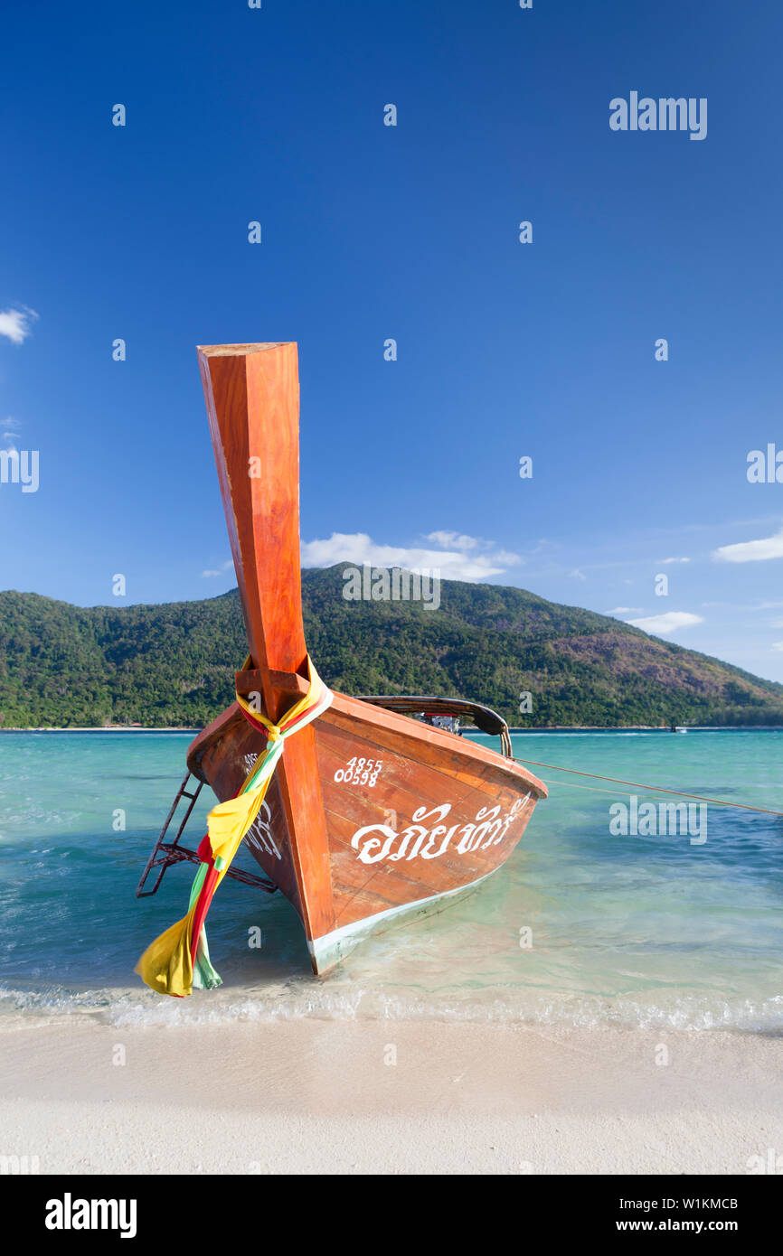 Longtail boat, Ko Lipe island, Thailand Stock Photo