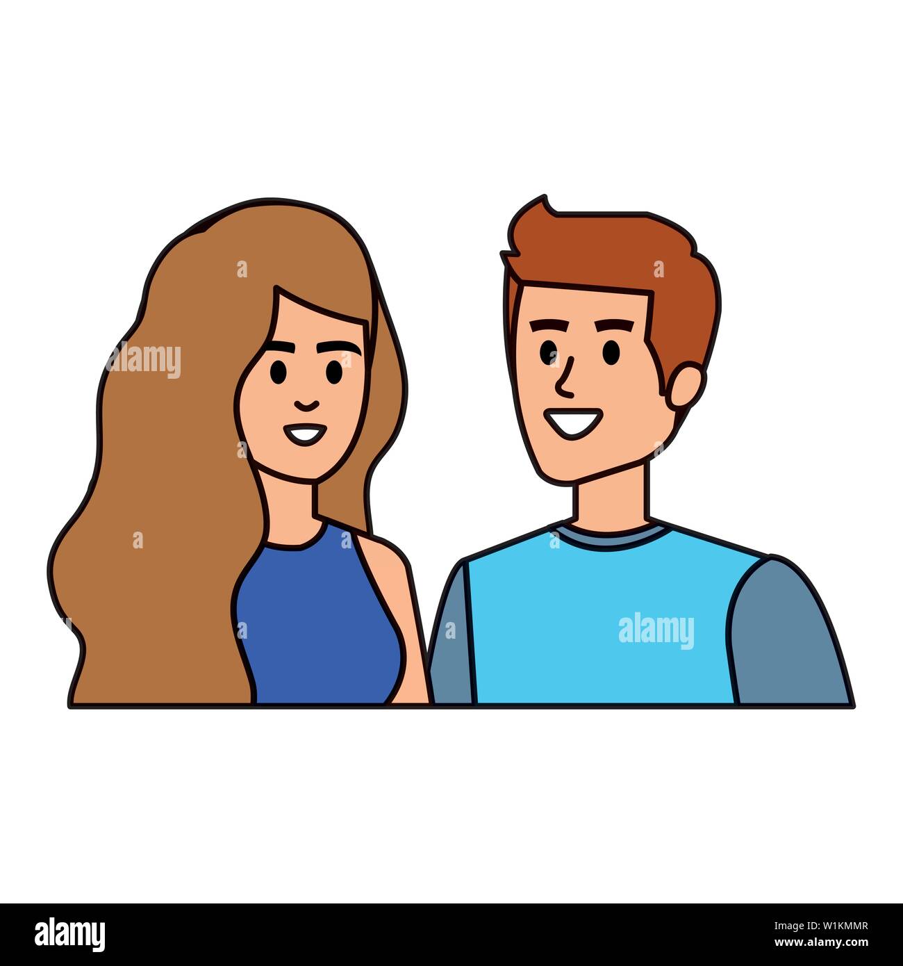young lovers couple avatars characters Stock Vector Image & Art - Alamy