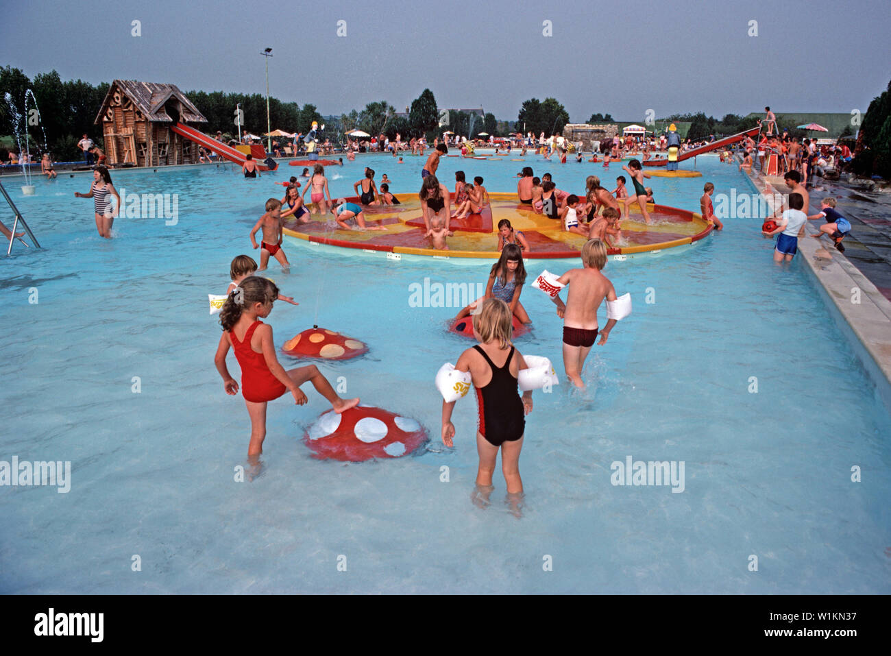 Swimming pool in Butlins Holiday Camp, Pwllheli, North Wales Stock