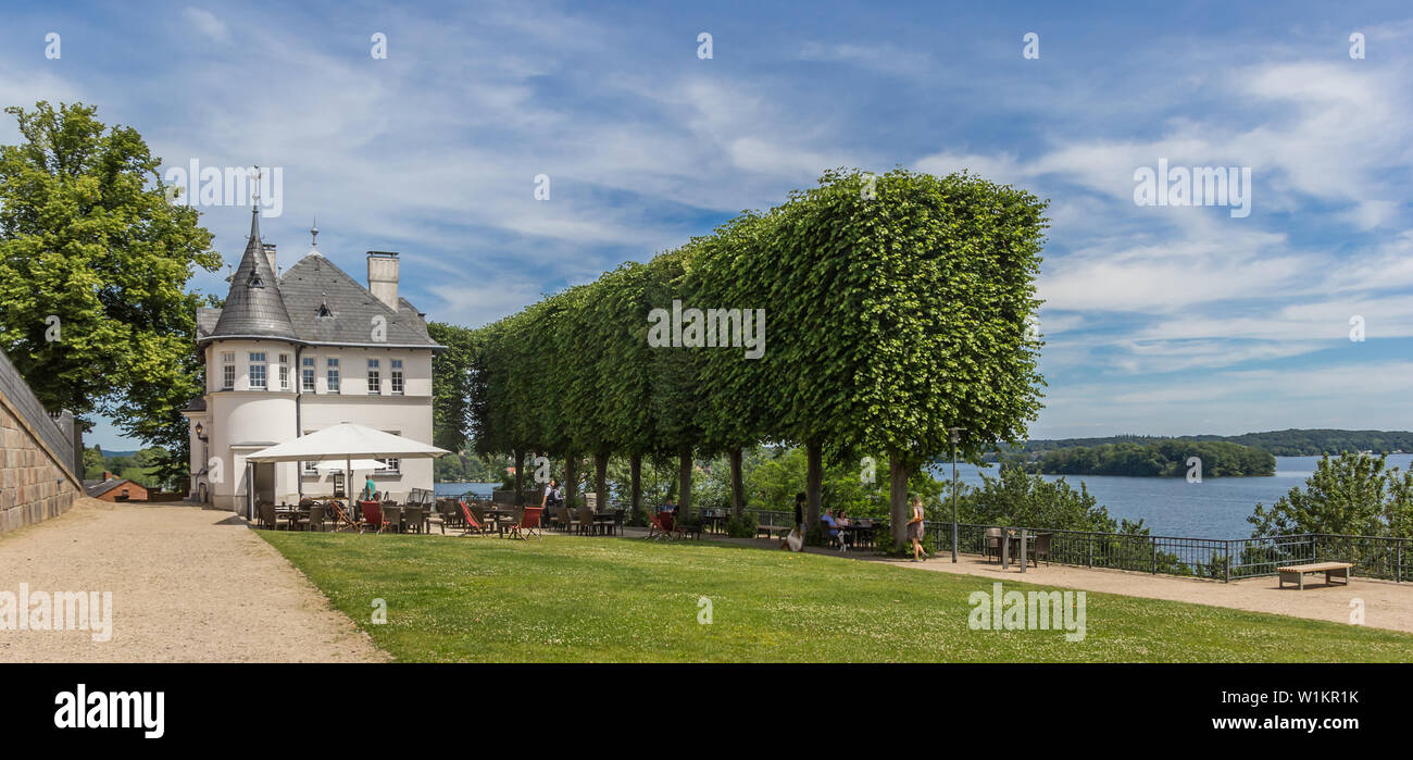 Panorama of the restaurant at the castle in Plon, Germany Stock Photo