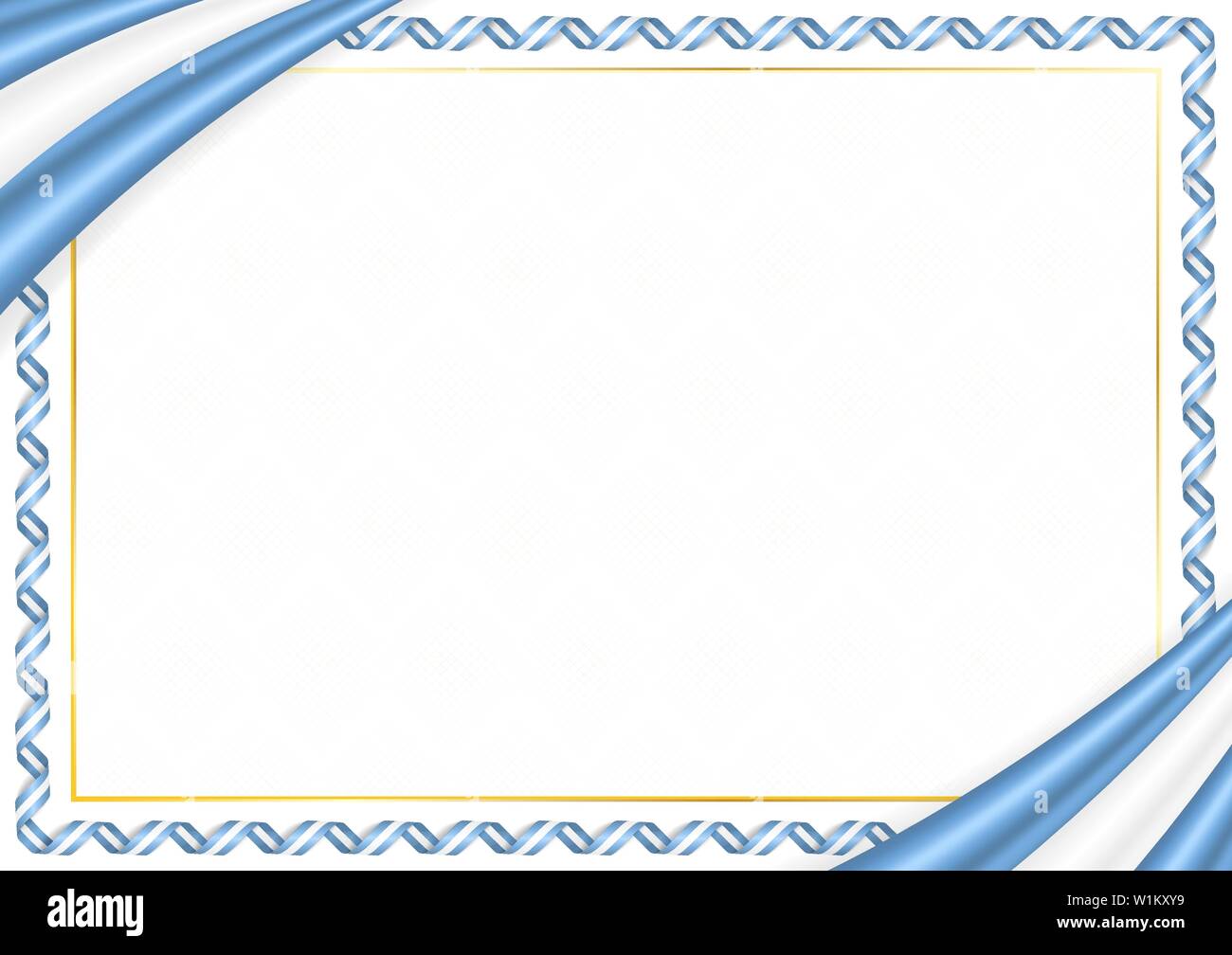 Border made with Argentina national colors. Template elements for your