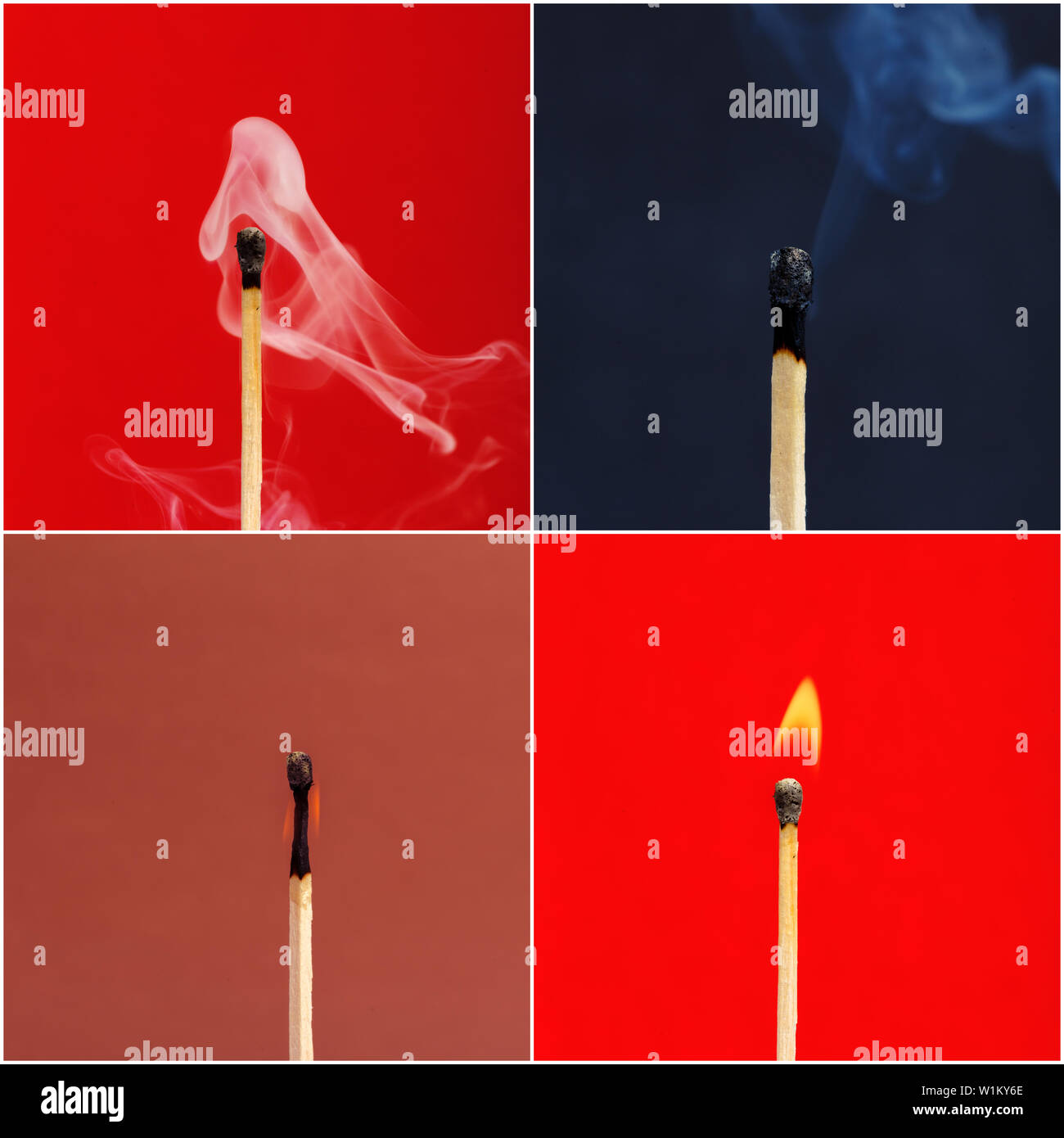burning match stick Stock Photo Alamy