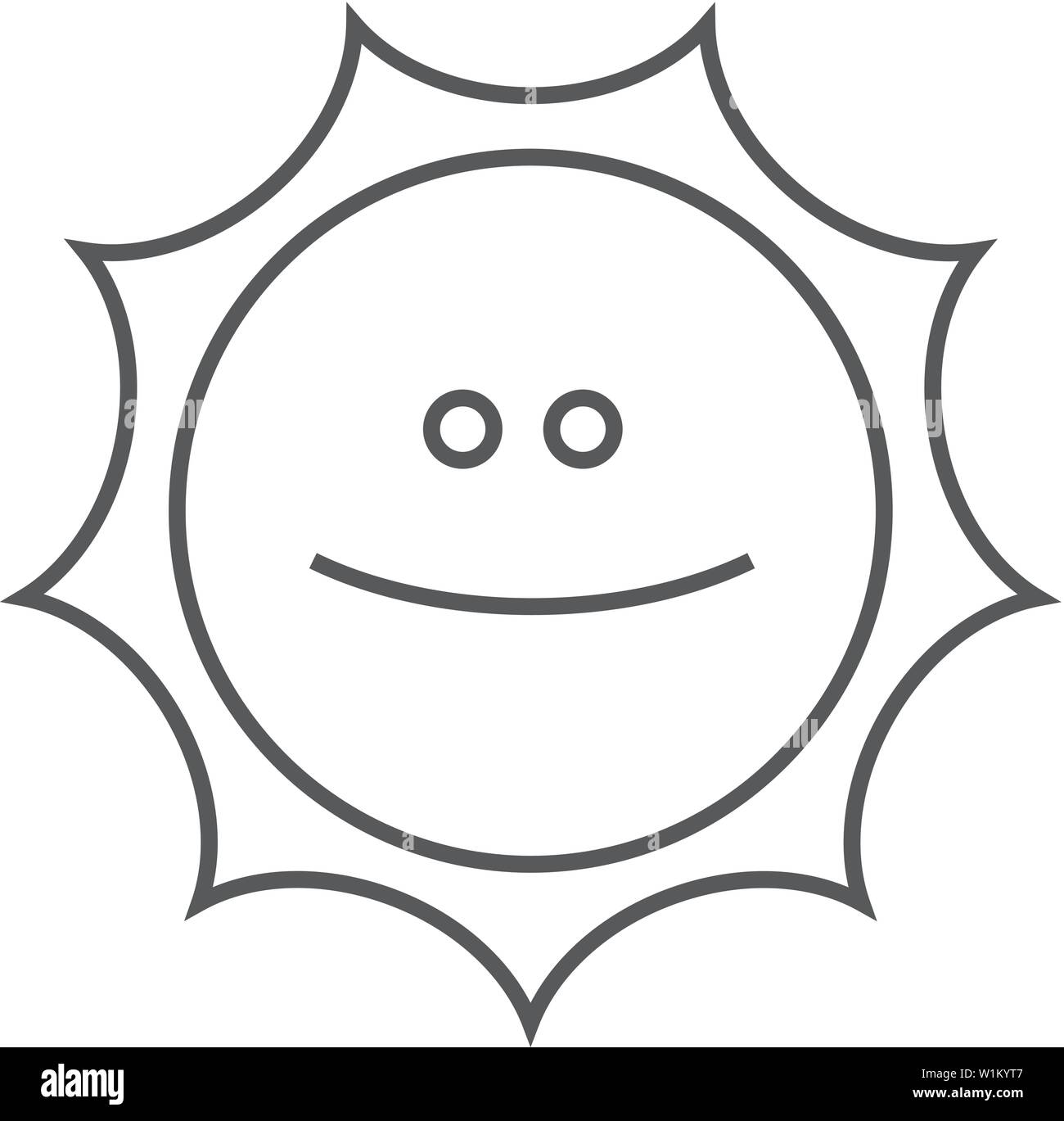 Sunny icon Black and White Stock Photos & Images - Alamy