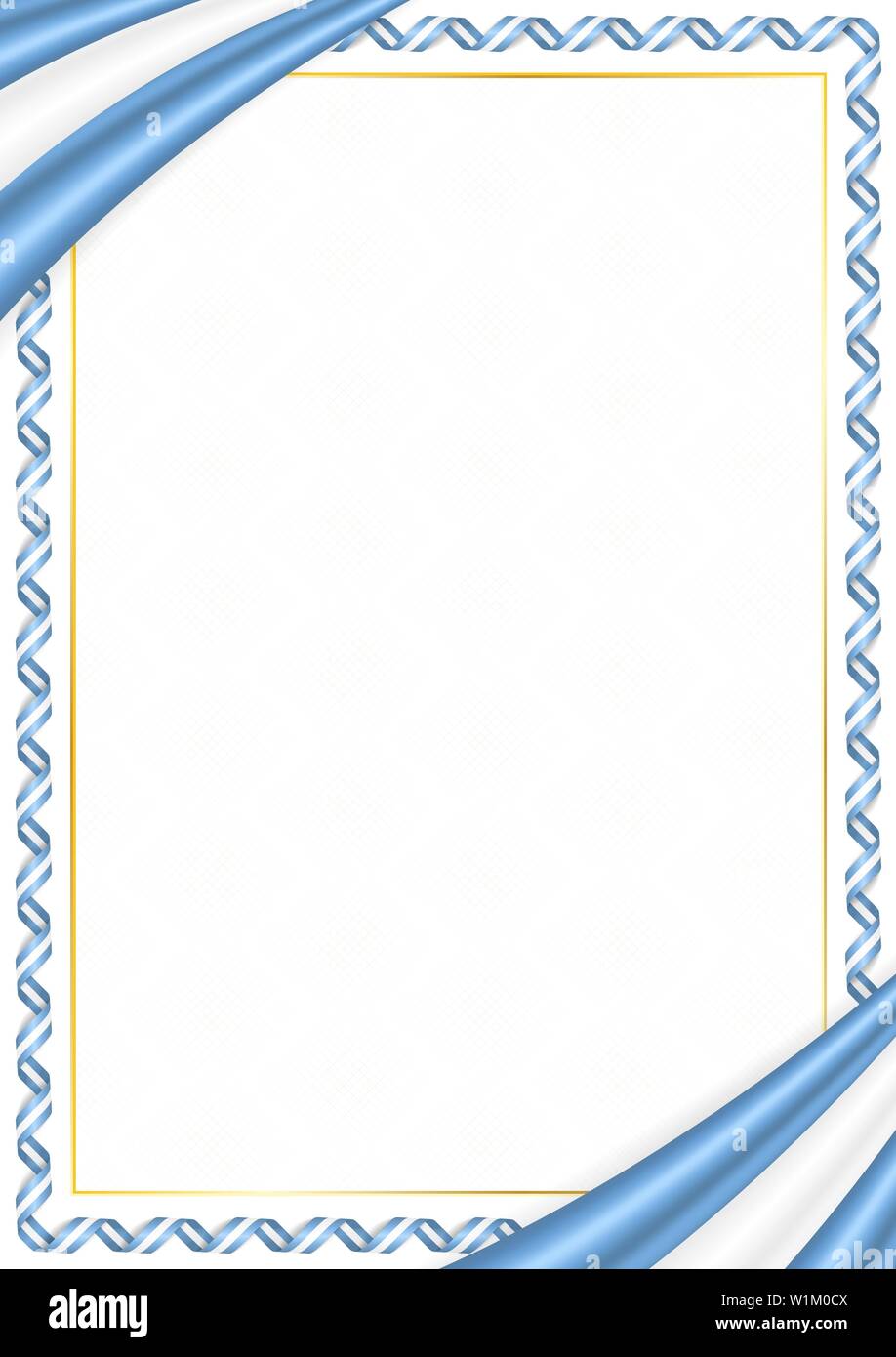 Border made with Argentina national colors. Template elements for your