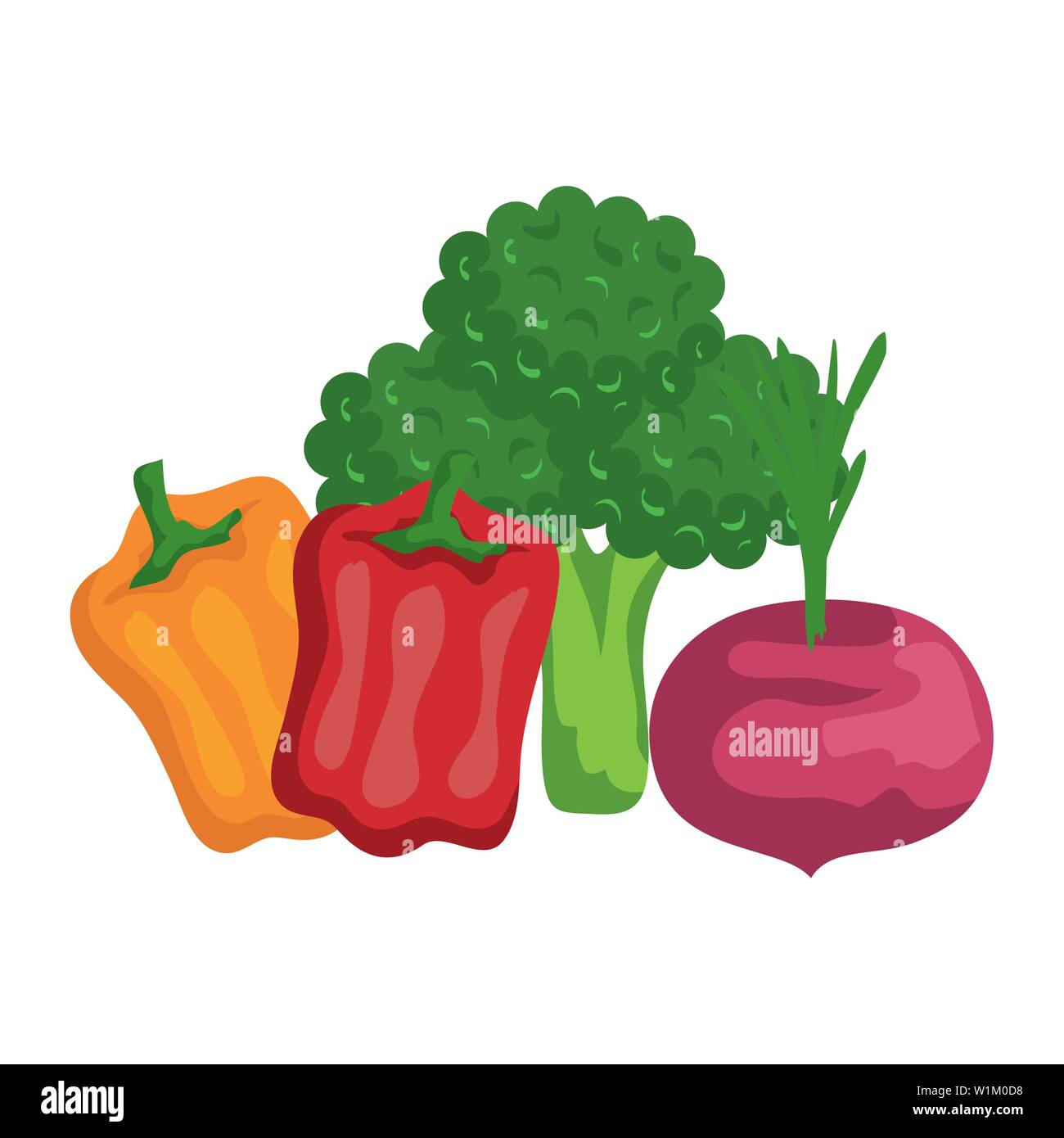 fresh vegetables healthy food icons Stock Vector Image & Art - Alamy