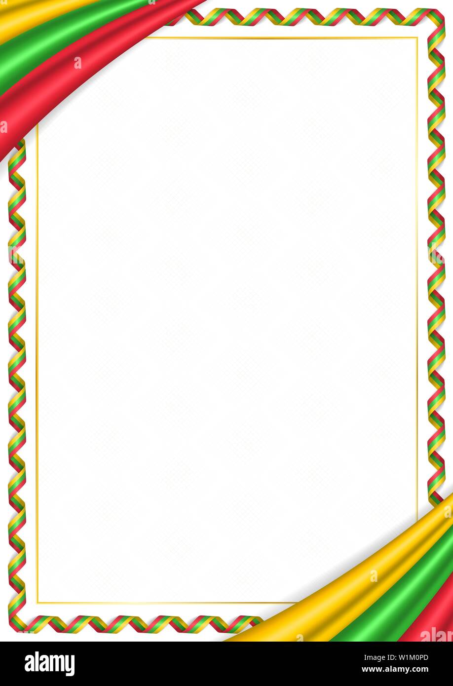 Border made with Myanmar national colors. Template elements for your ...