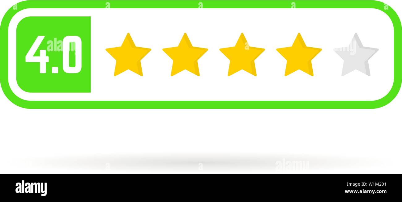 positive feedback frame like four stars Stock Vector