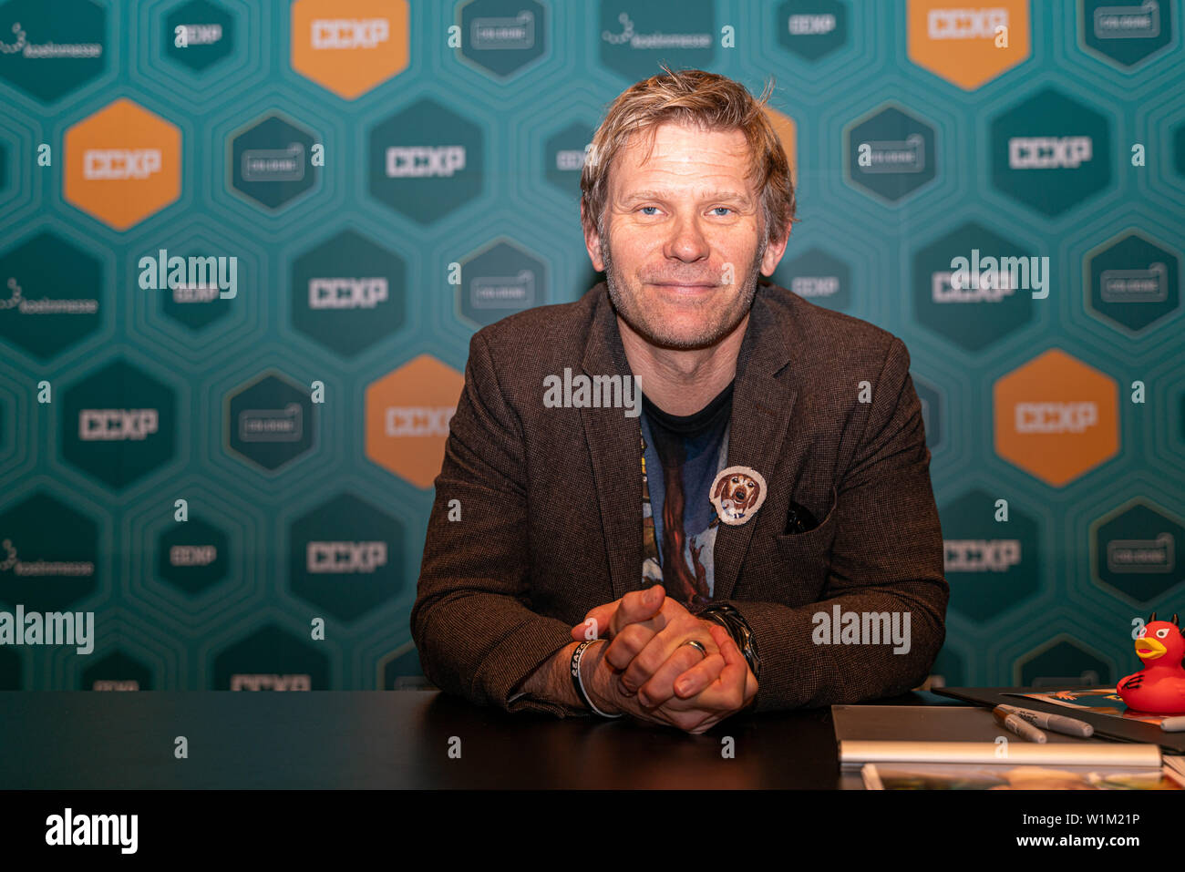 COLOGNE, GERMANY - JUN 28th 2019: Mark Pellegrino (*1965, American actor - LOST, Supernatural) at CCXP Cologne, a four day fan convention Stock Photo