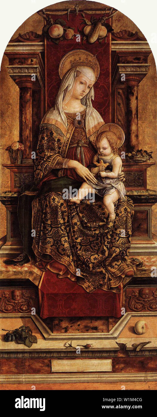 Carlo Crivelli - Virgin Child 1482 Stock Photo