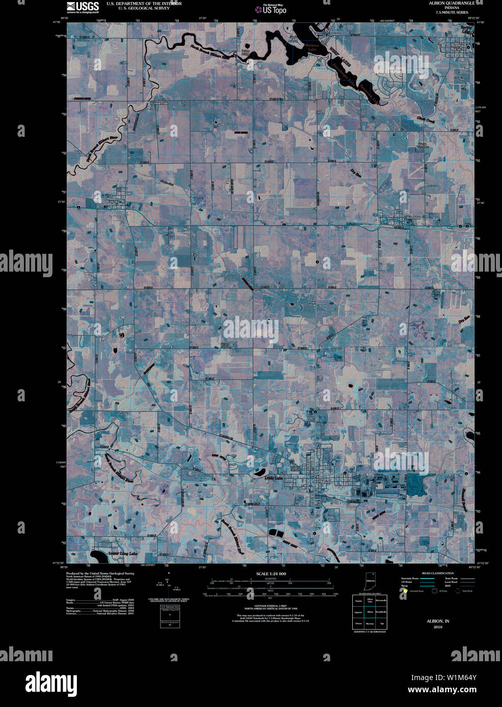 Albion indiana map hires stock photography and images Alamy