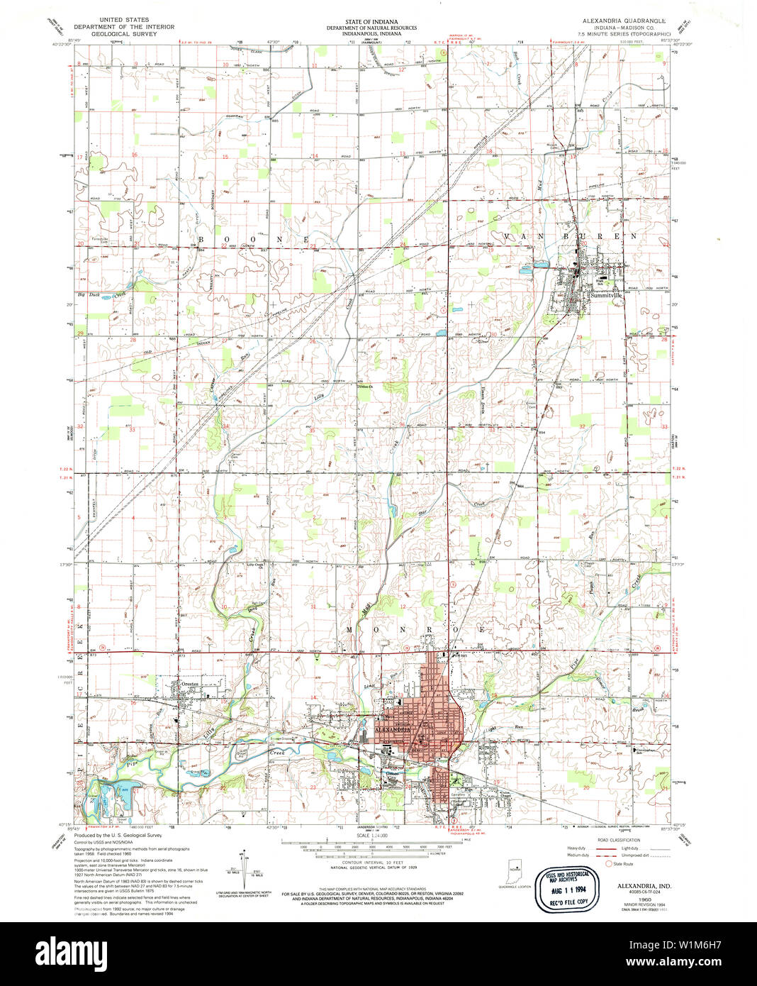 Alexandria indiana map Cut Out Stock Images & Pictures Alamy