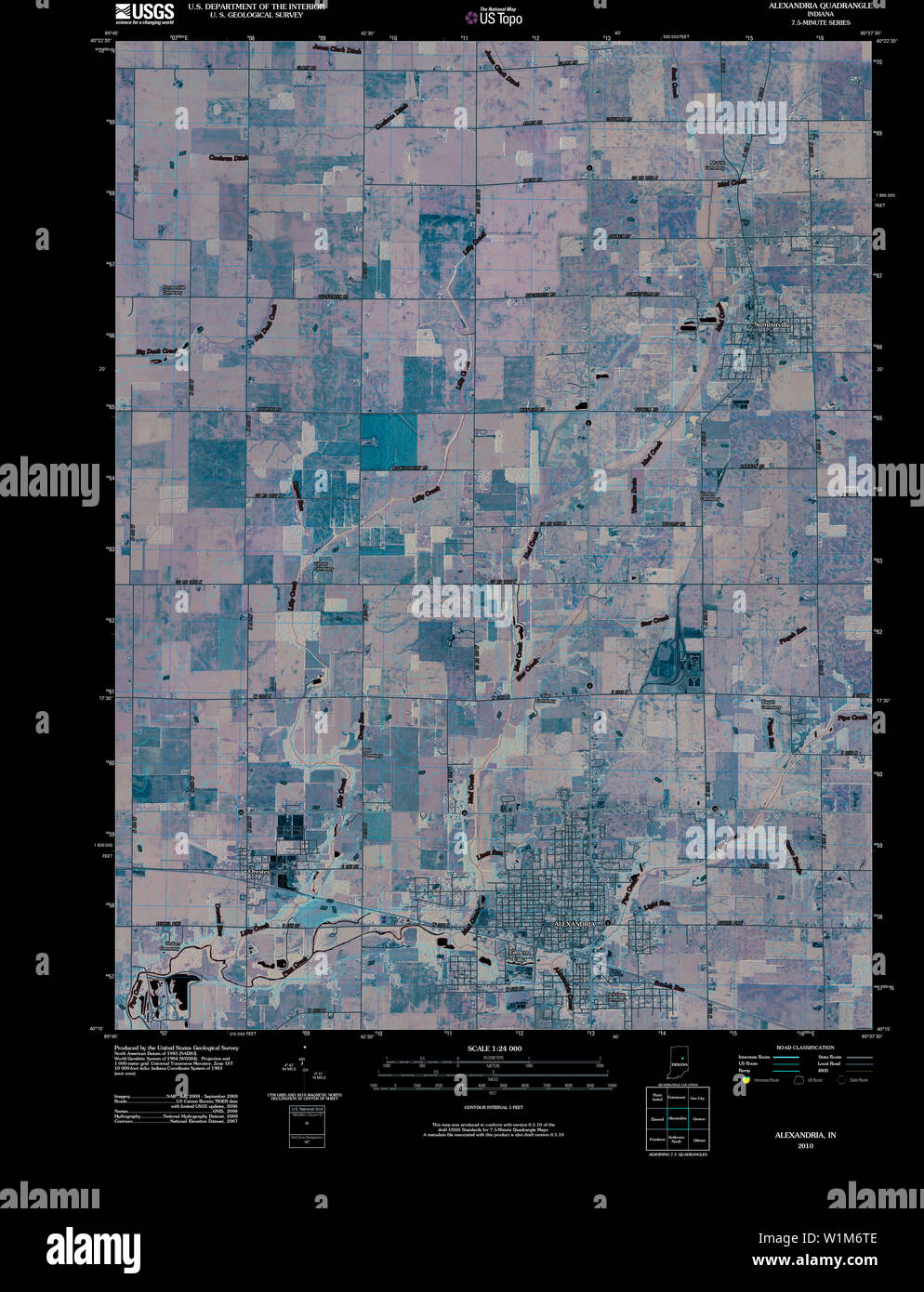 Alexandria indiana map hires stock photography and images Alamy