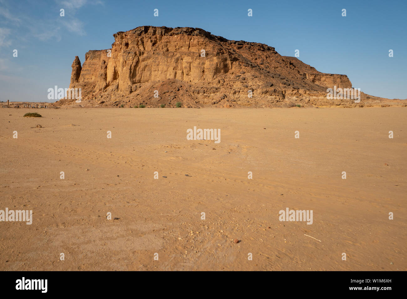 Jebel Berkal close to the Nubian pyramids in Sudan Stock Photo