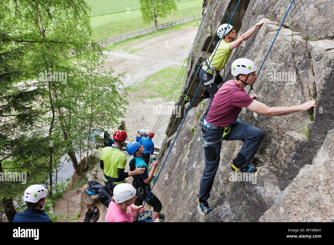 Rock Climbing Rope Hooks On Rock Stock Photo 279375404