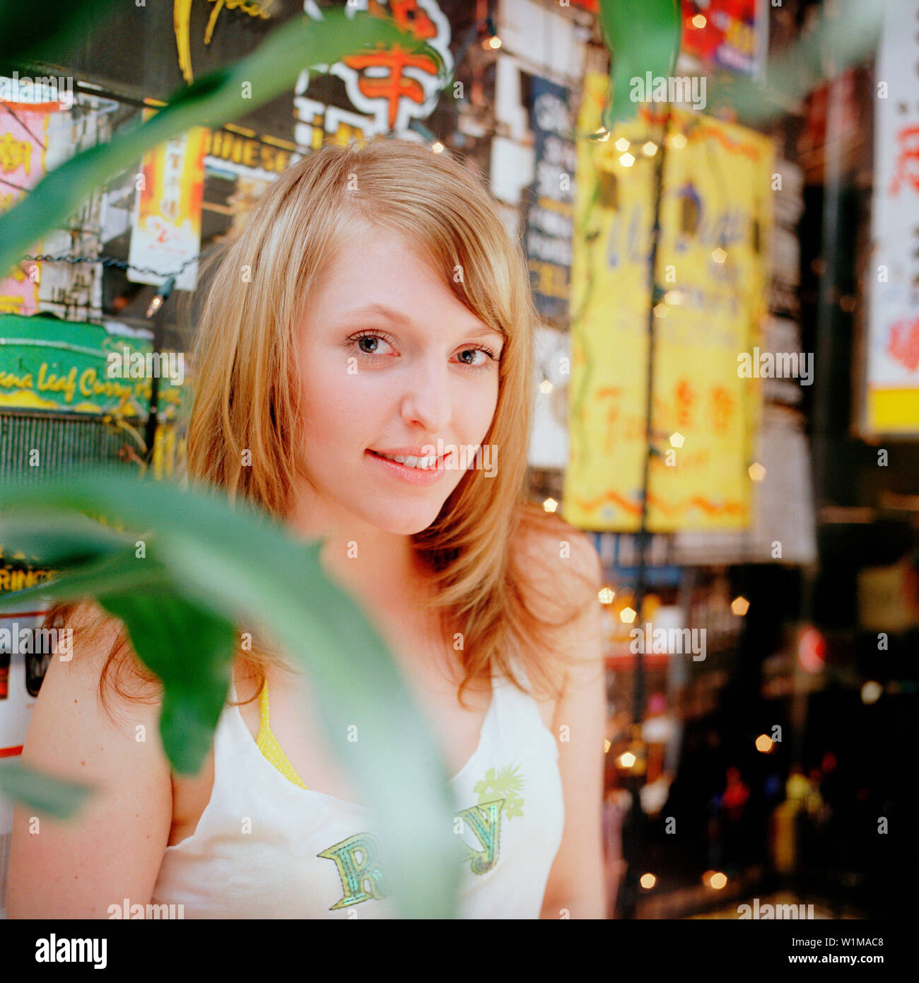 Young woman looking at camera, portrait Stock Photo