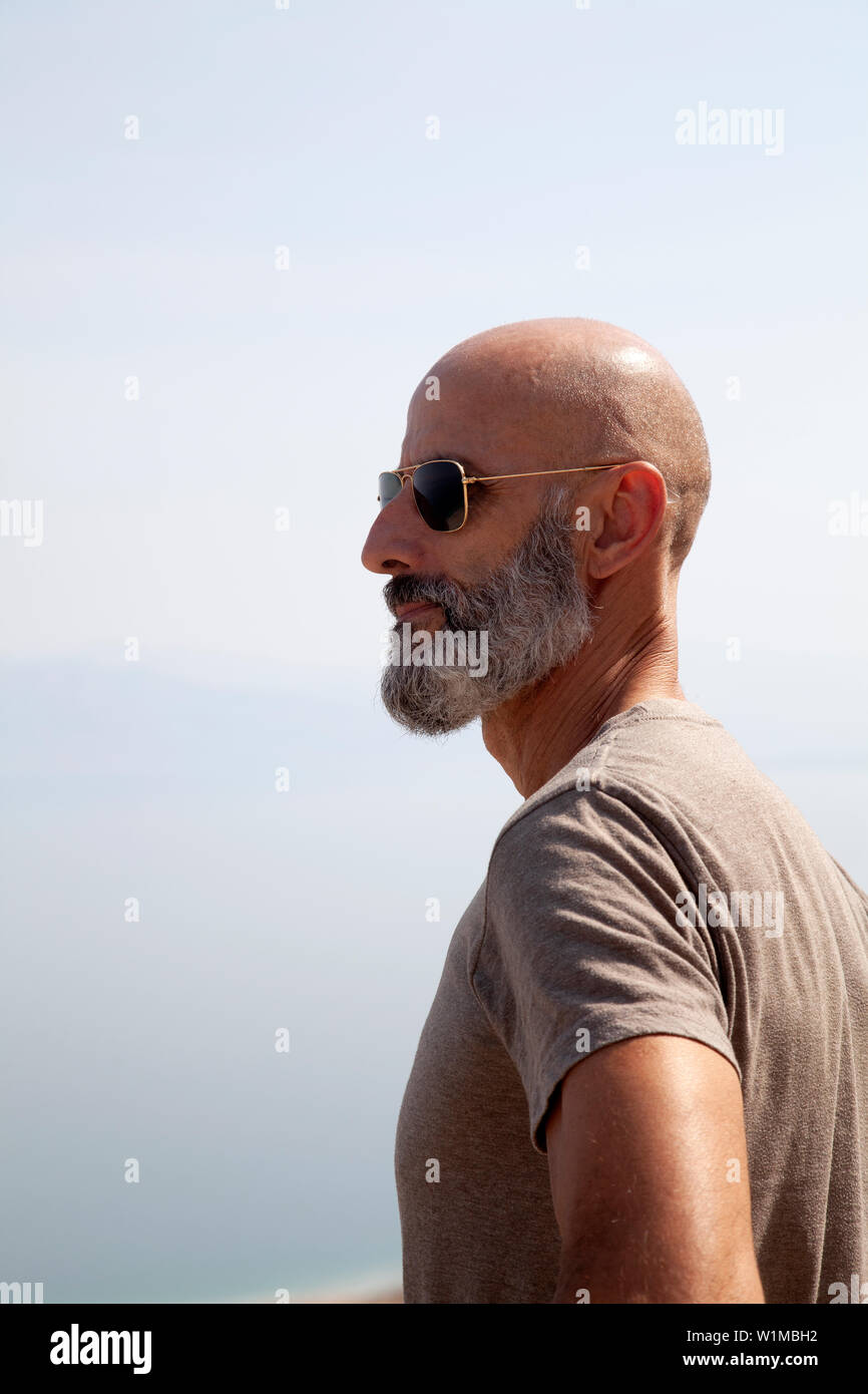 Portrait bald man sunglasses hi-res stock photography and images - Alamy