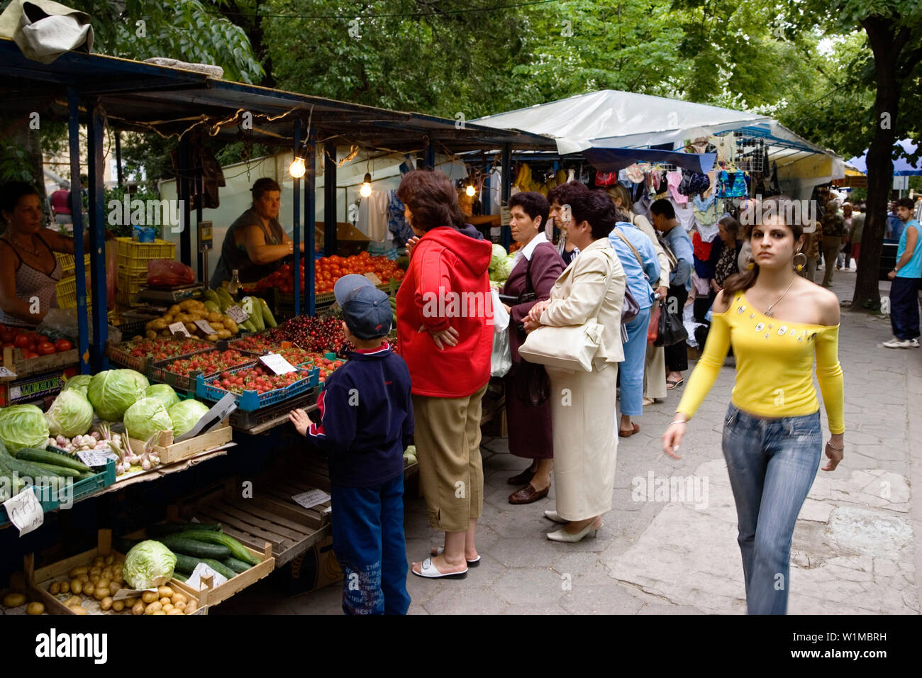 Market in Varna, Bulgaria Stock Photo Alamy