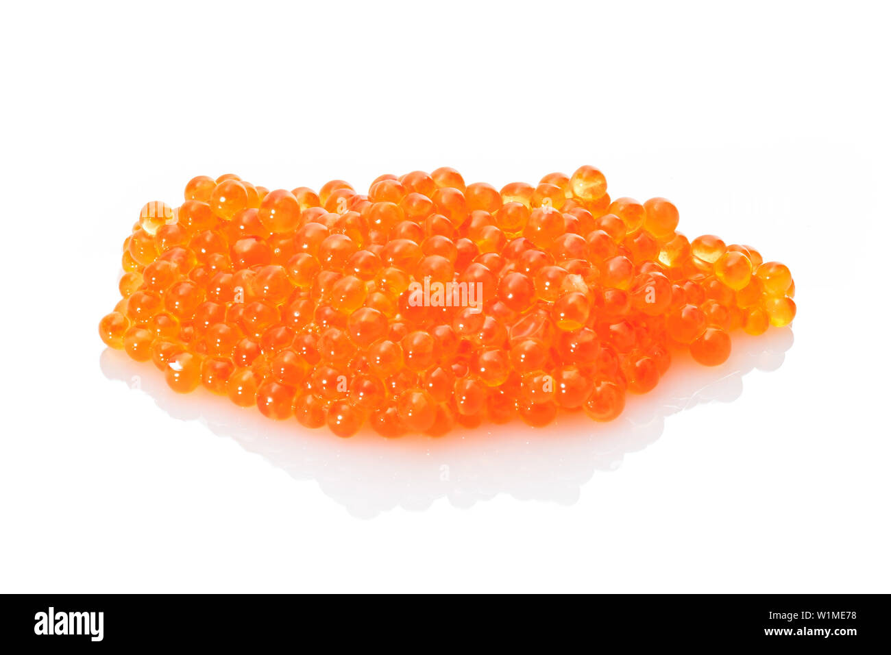 Orange trout roe caviar raw close-up Stock Photo - Alamy