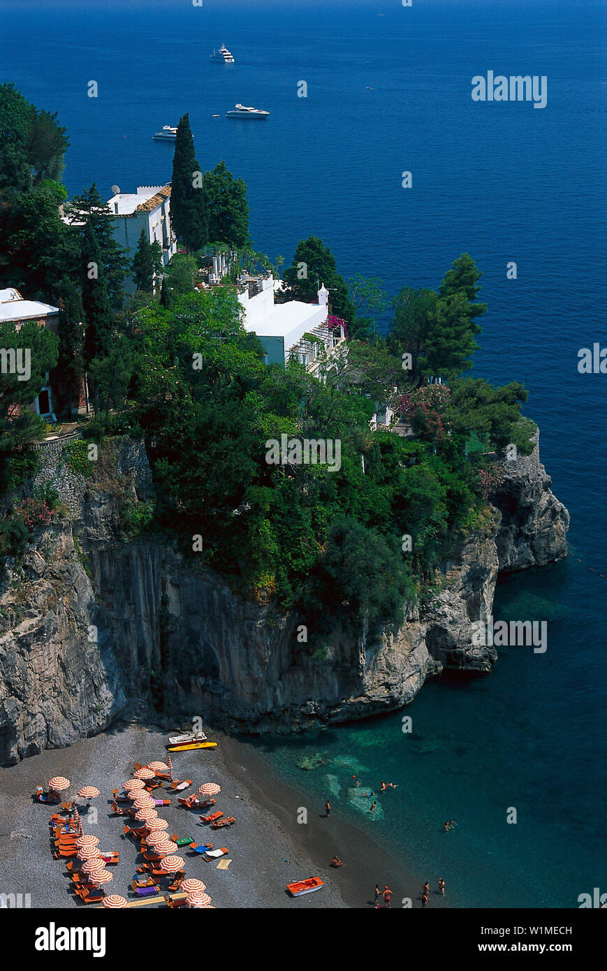 Bay near Positano, Amalficoast, Campagnia Italy Stock Photo