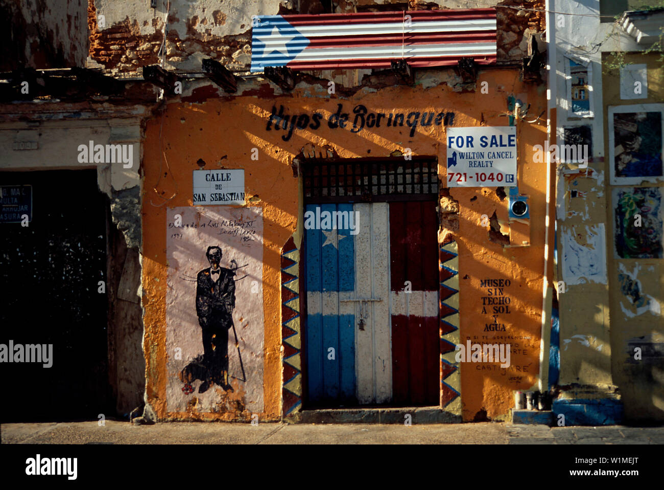 Facade, real estate for sale, Old Town, San Juan, Puerto Rico