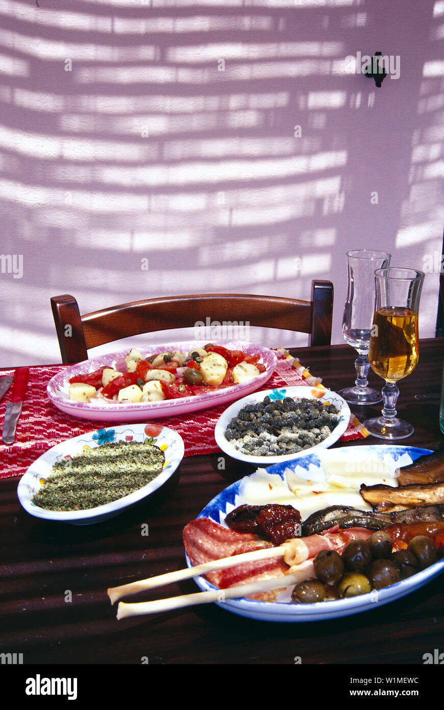 Antipasti, Pantelleria Italy Stock Photo