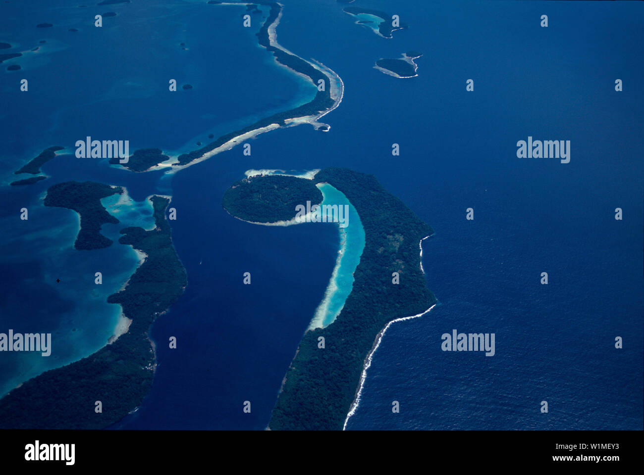 gekruld Consumeren verdiepen Luftbild, Insel, Russel Inseln Salomon-Inseln Stock Photo - Alamy