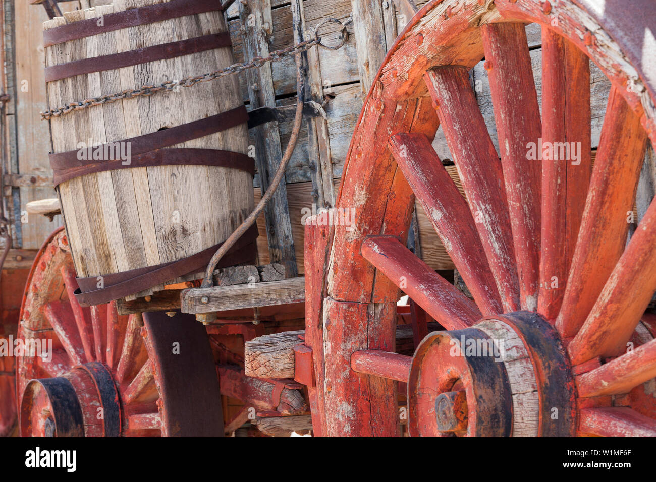 alter Wagen, Borax Mine, Death Valley, Kalifornien, USA Stock Photo