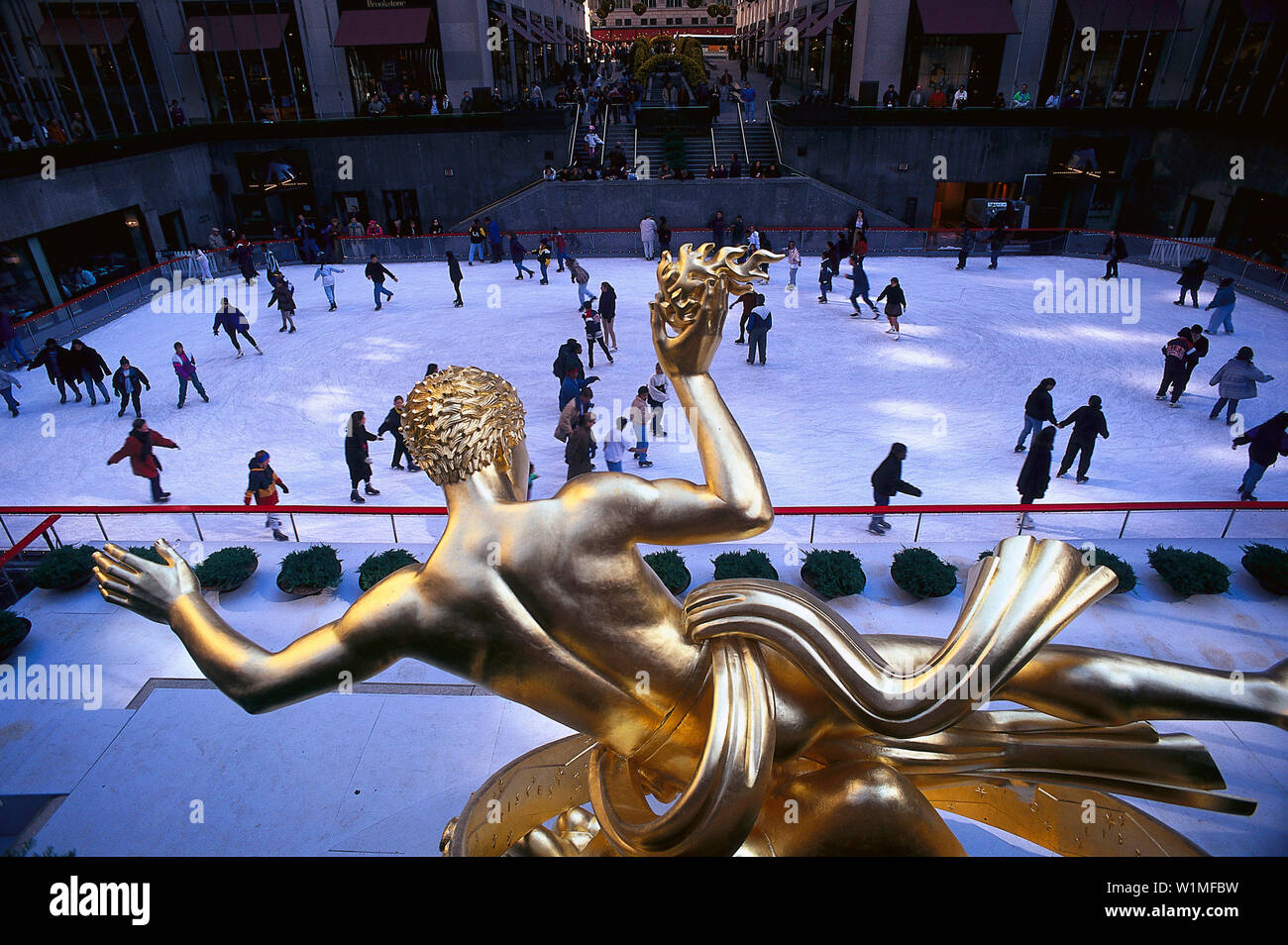 Skating rink, Rockefeller Center, Manhattan NYC, USA Stock Photo Alamy