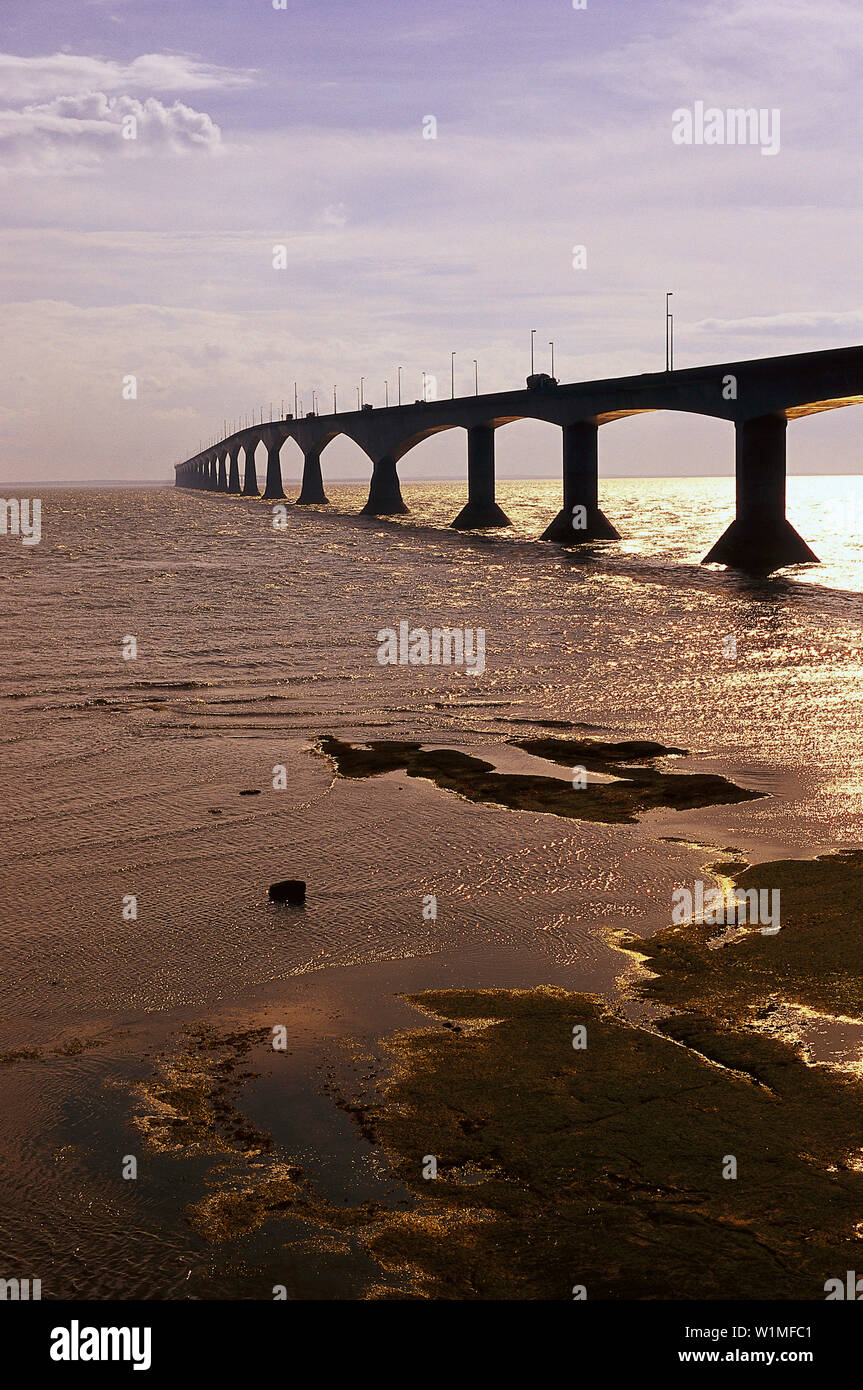 Bridge, Confederation Bridge, Prince Edward Island Canada Stock Photo